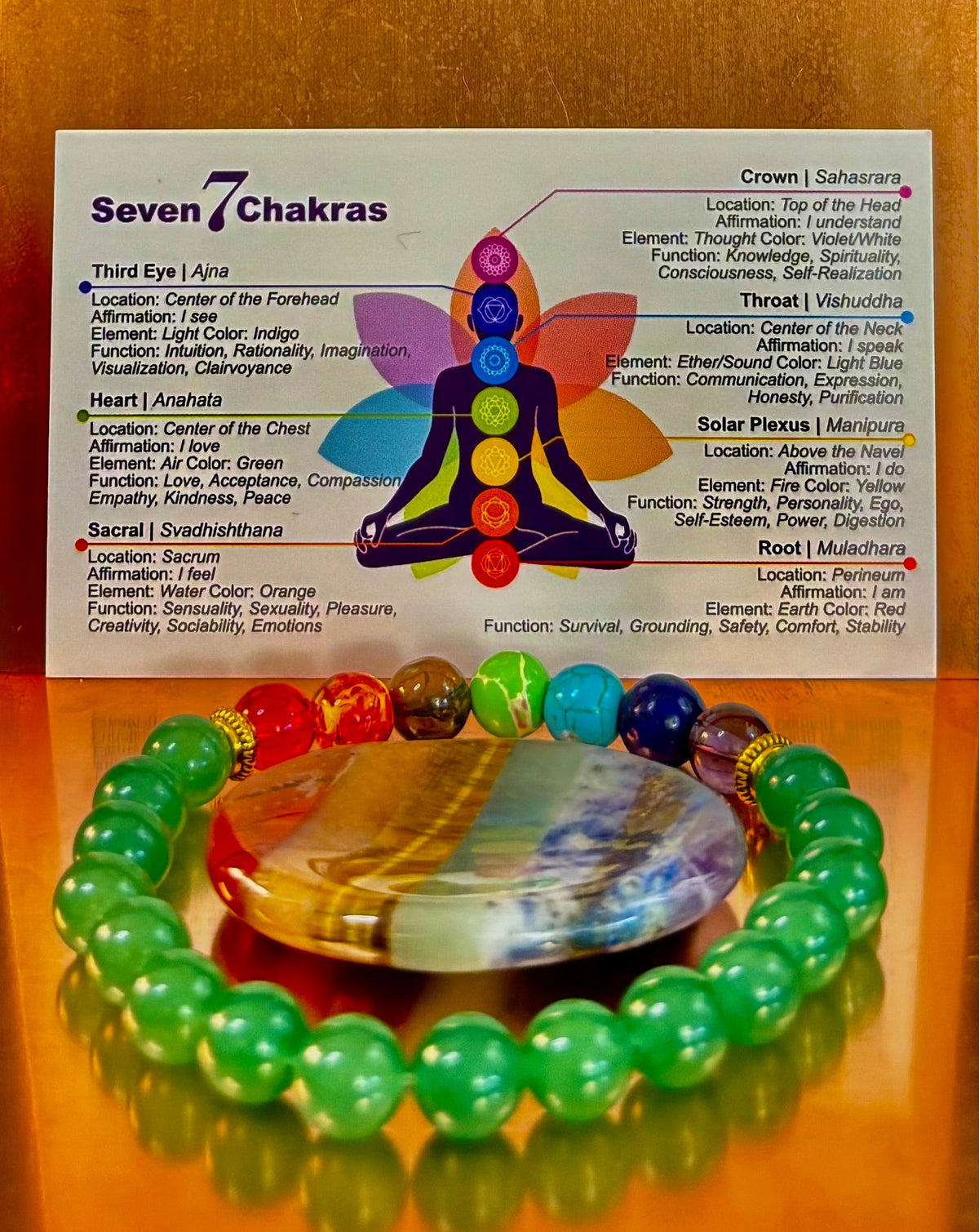 Reiki-infused Chakra & Green Aventurine Healing Bracelet