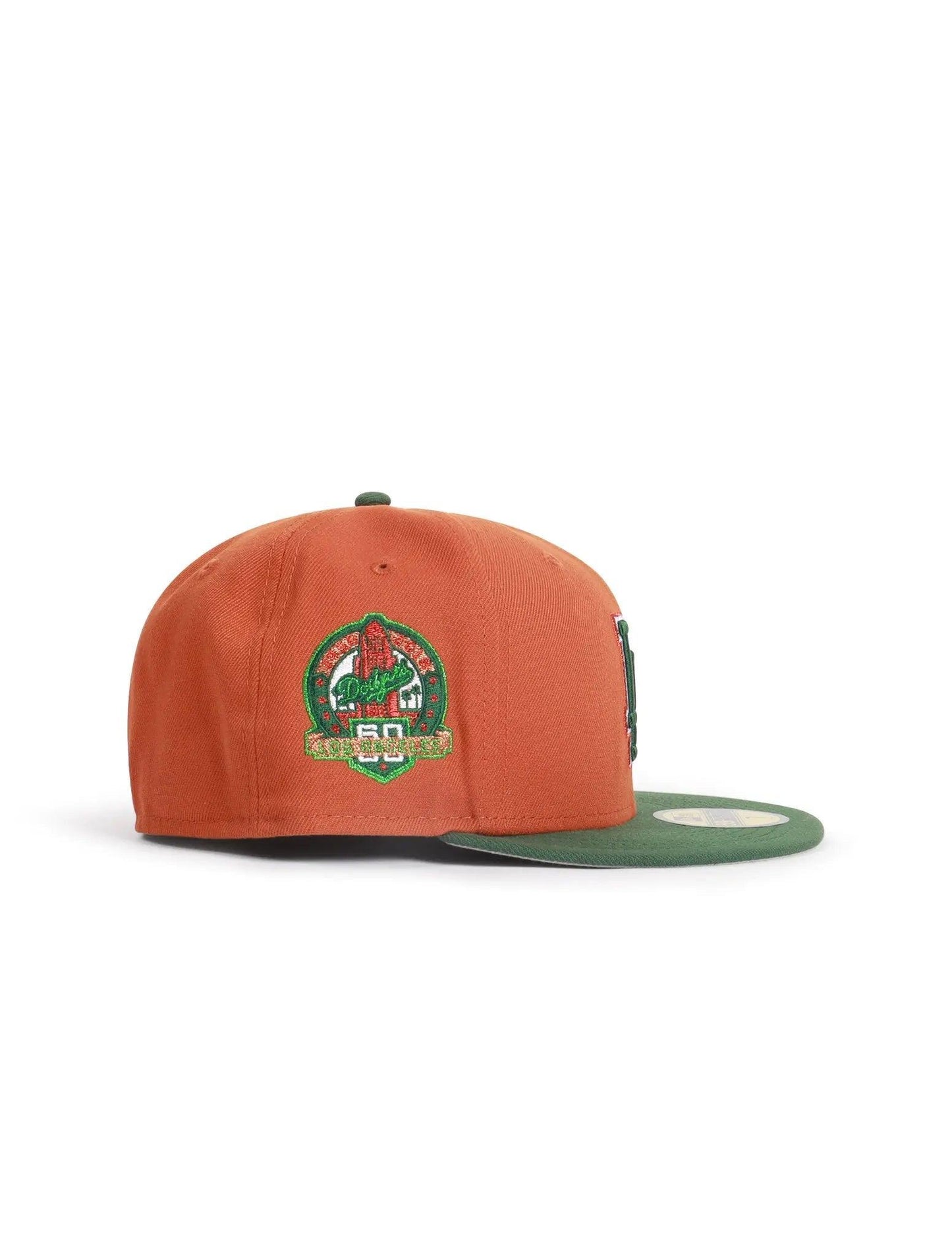 Gorra New Era 5950 Los Angeles Dodgers 60 Aniversario - Naranja/Verde