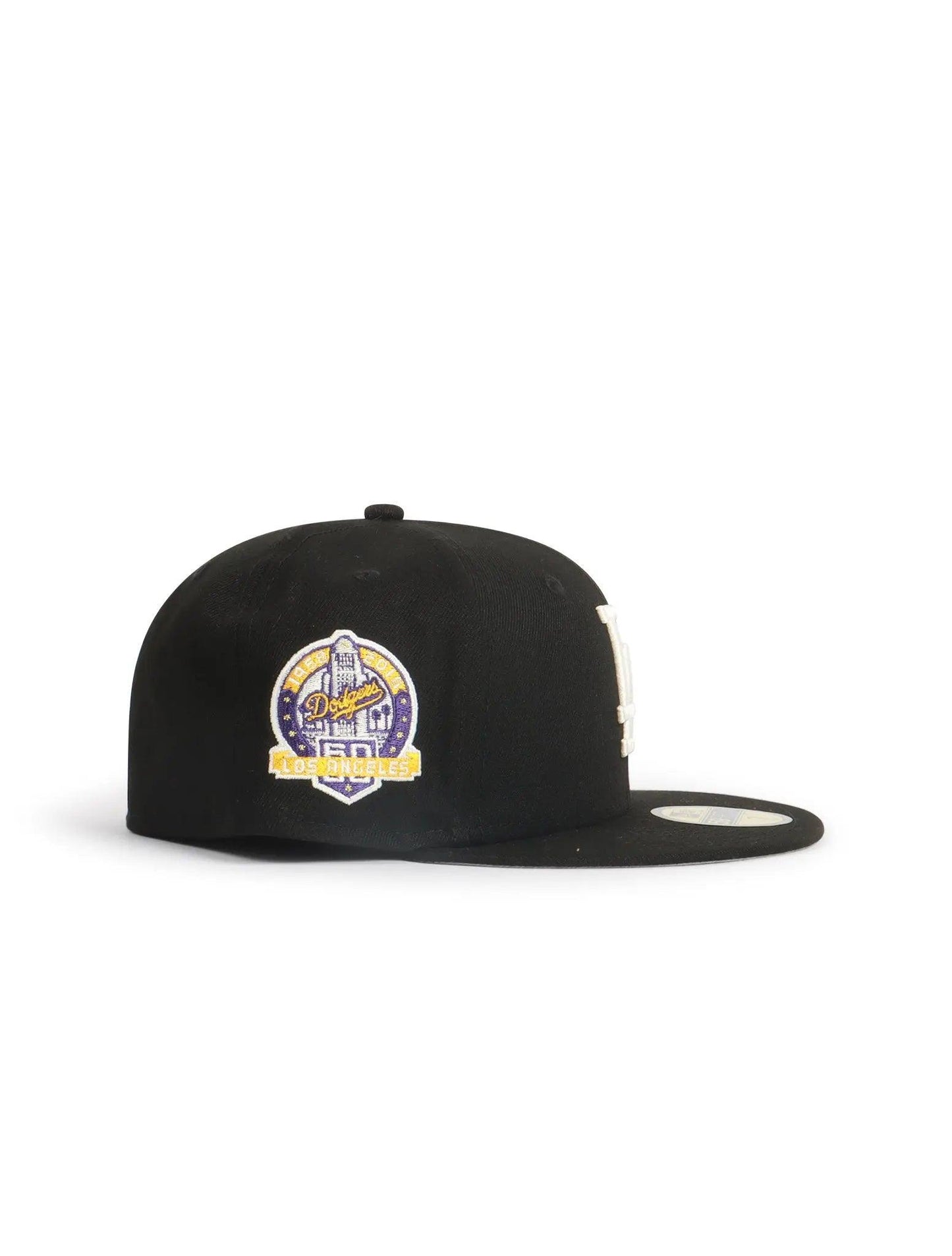 Gorra New Era 5950 Los Angeles Dodgers 60 Aniversario - Morado/Dorado