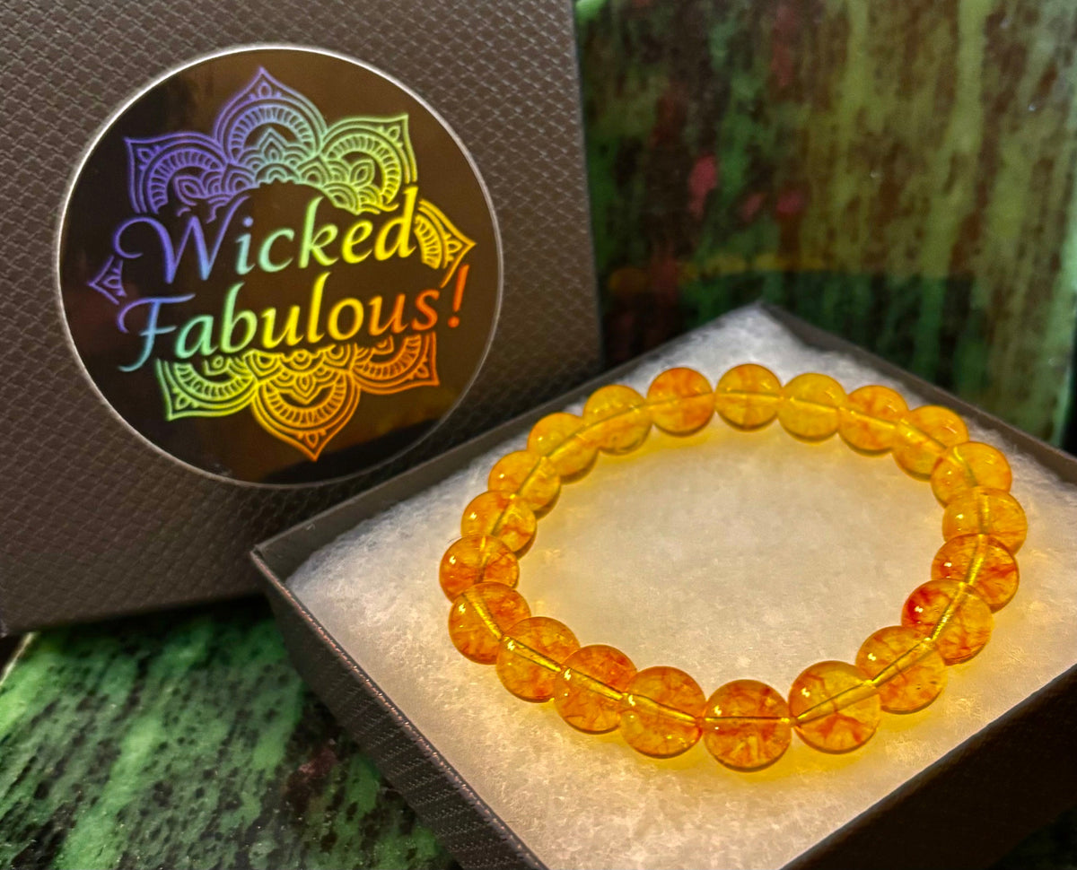 Pulsera Redonda de Citrino con Cuentas – Manifiesta Alegría, Luz y Abundancia