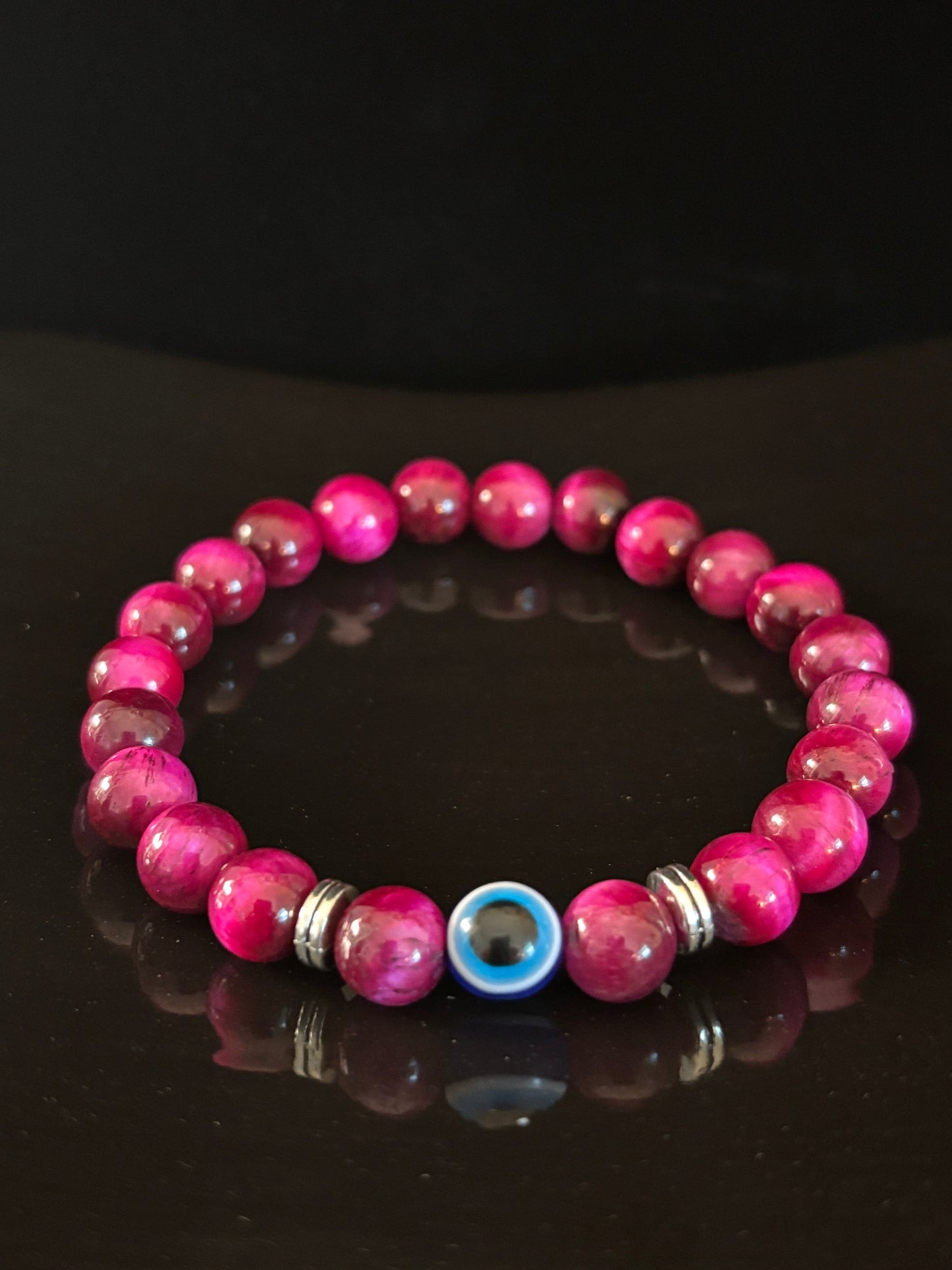 Pulseras de Cuentas Estilo Ojo Turco – Protección Hecha a Mano con Piedras Naturales