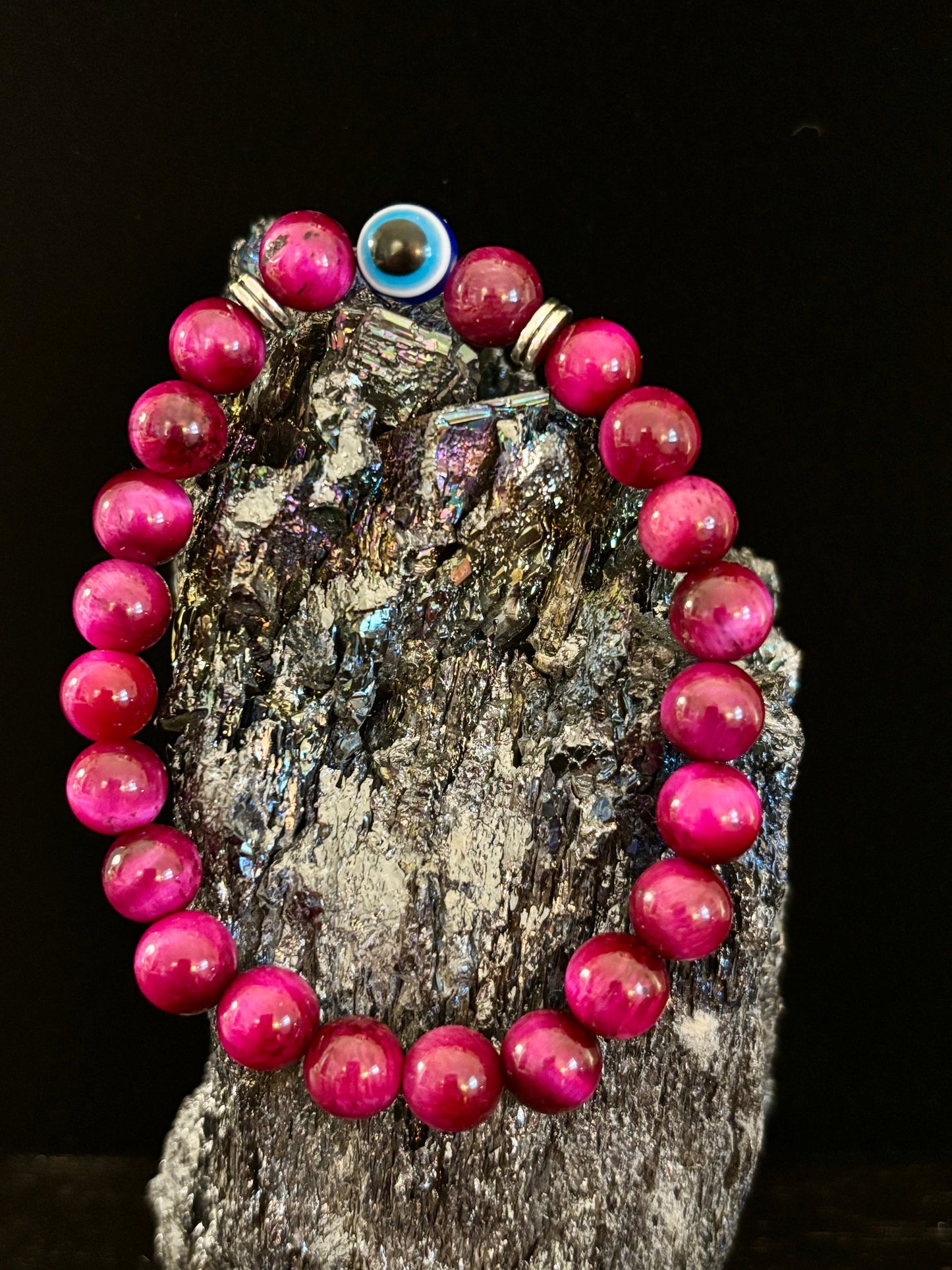 Pulseras de Cuentas Estilo Ojo Turco – Protección Hecha a Mano con Piedras Naturales