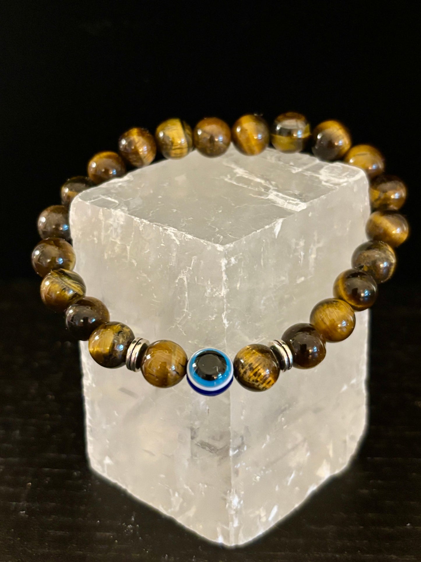 Pulseras de Cuentas Estilo Ojo Turco – Protección Hecha a Mano con Piedras Naturales