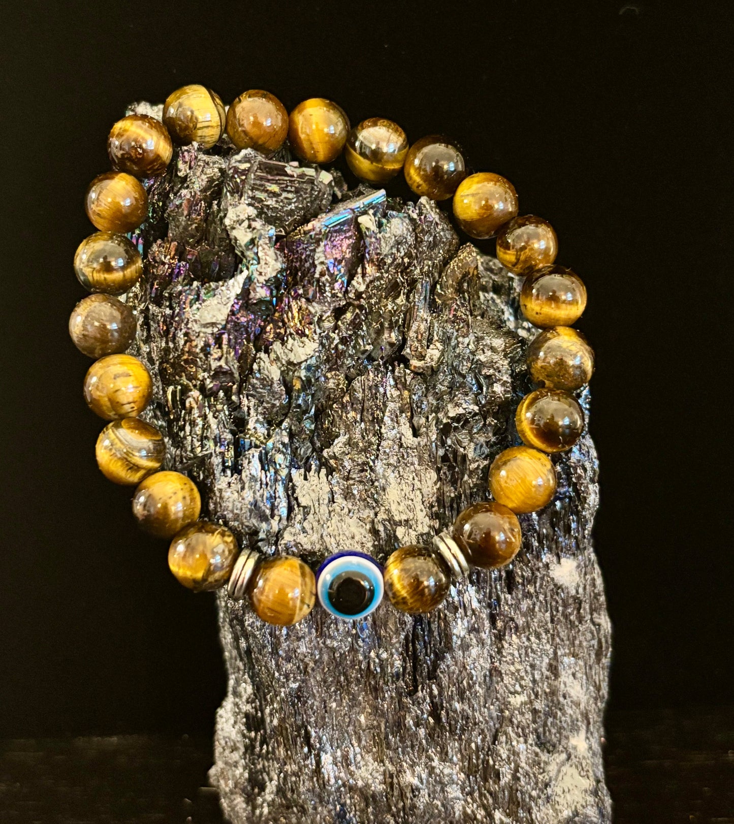 Pulseras de Cuentas Estilo Ojo Turco – Protección Hecha a Mano con Piedras Naturales