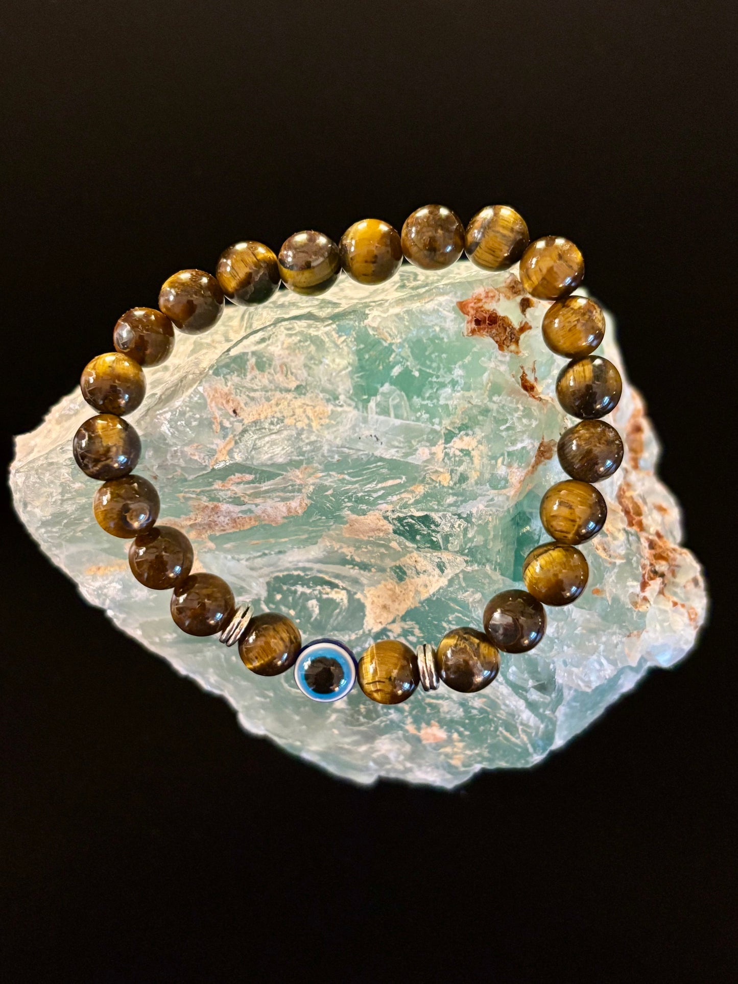 Pulseras de Cuentas Estilo Ojo Turco – Protección Hecha a Mano con Piedras Naturales
