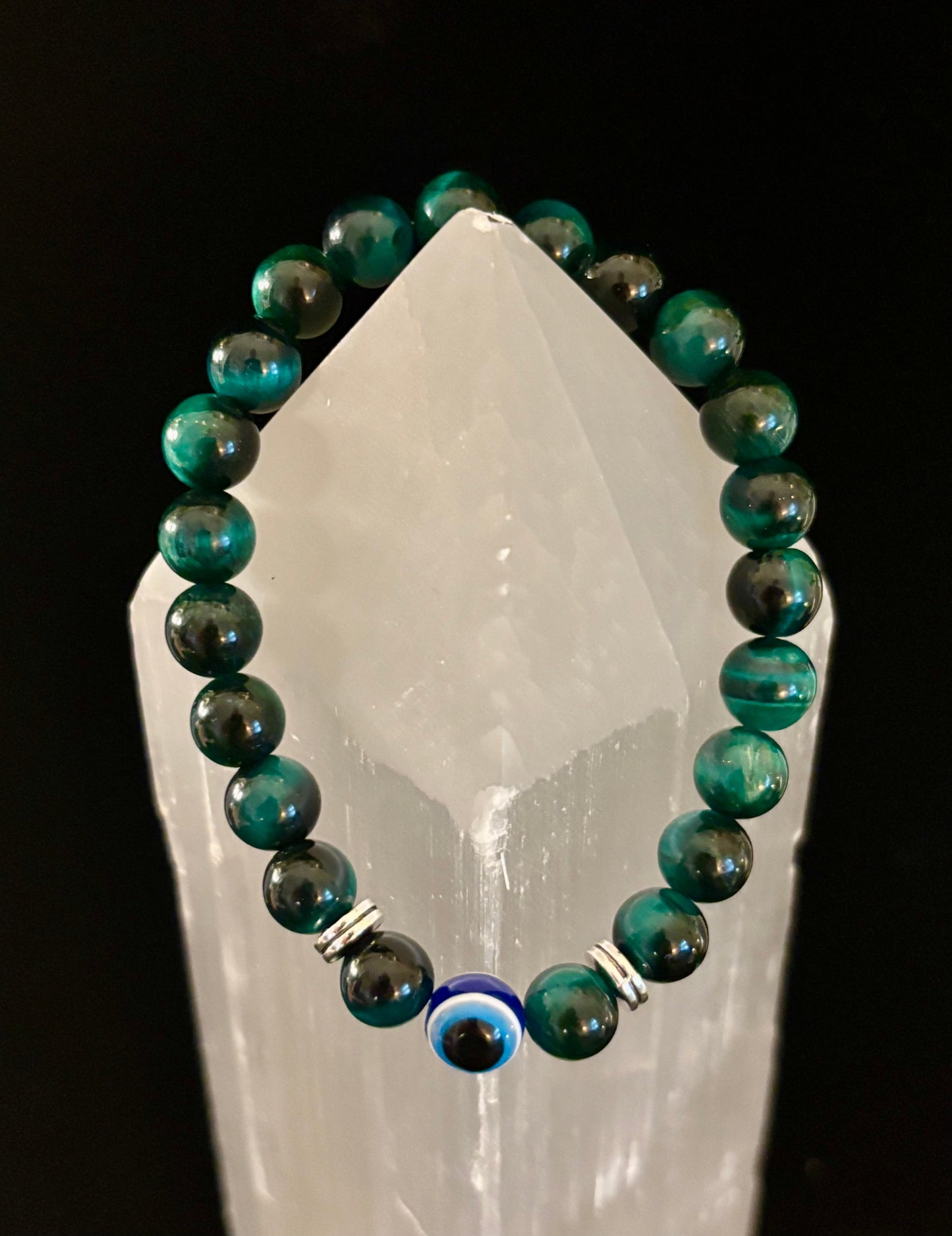 Pulseras de Cuentas Estilo Ojo Turco – Protección Hecha a Mano con Piedras Naturales