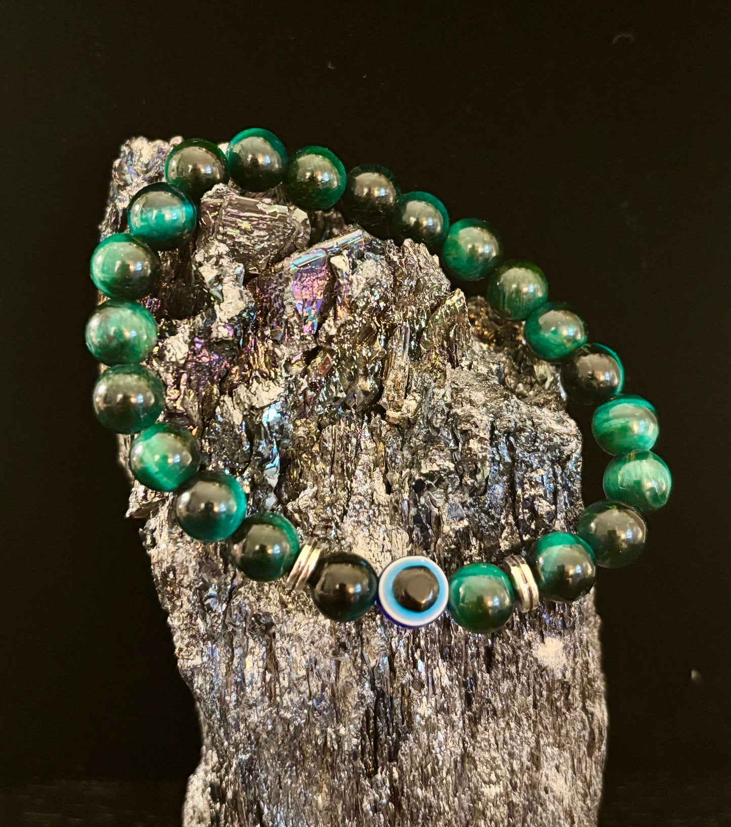 Pulseras de Cuentas Estilo Ojo Turco – Protección Hecha a Mano con Piedras Naturales