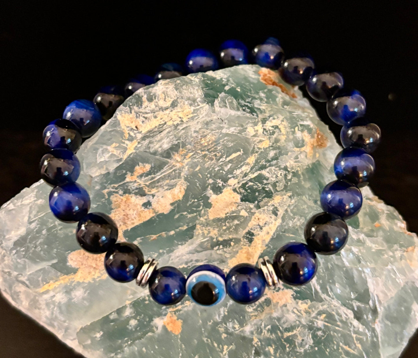 Pulseras de Cuentas Estilo Ojo Turco – Protección Hecha a Mano con Piedras Naturales