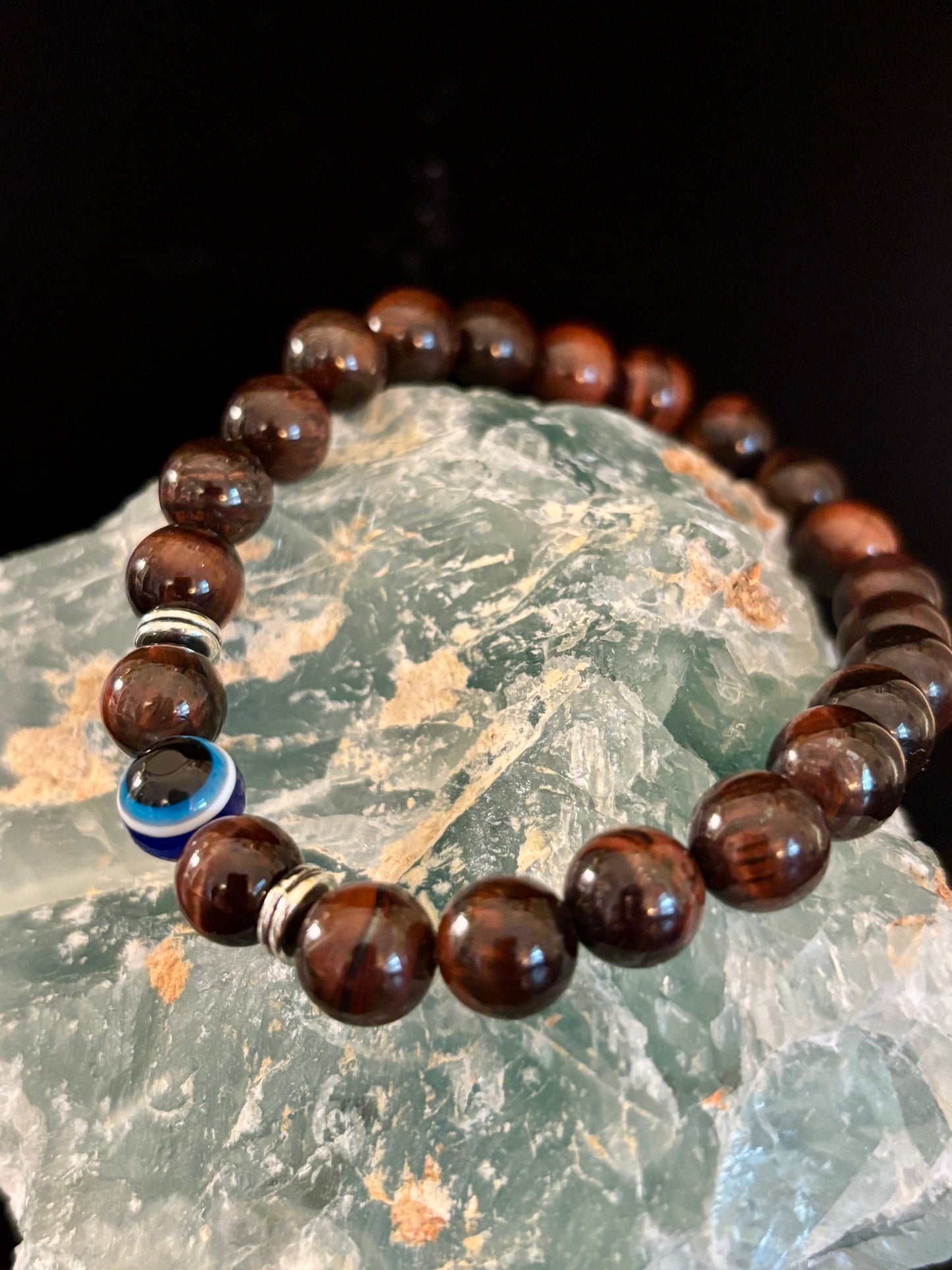 Pulseras de Cuentas Estilo Ojo Turco – Protección Hecha a Mano con Piedras Naturales