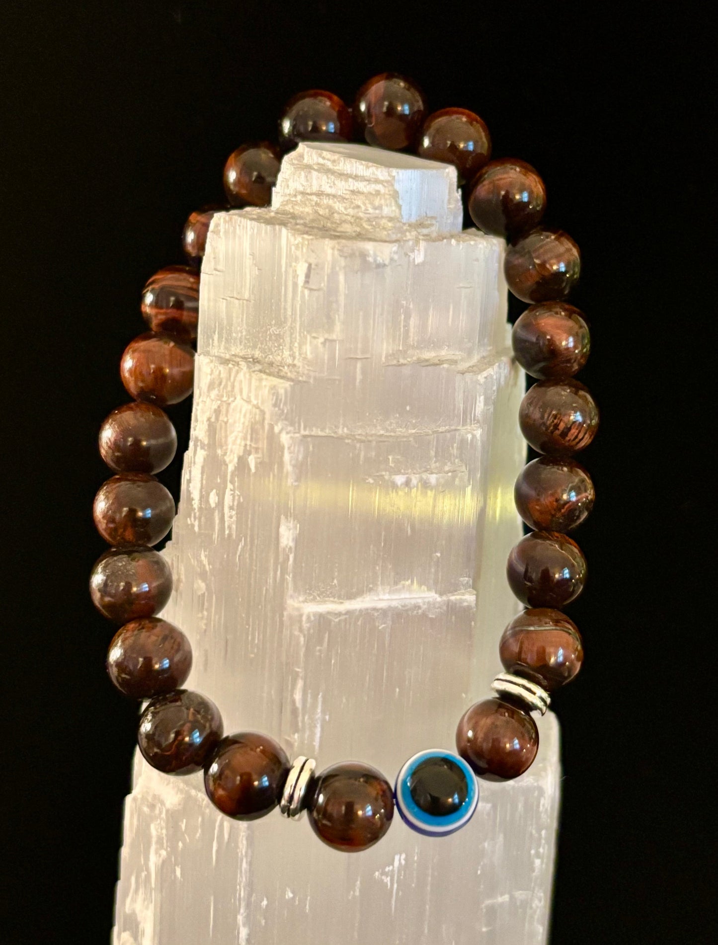 Pulseras de Cuentas Estilo Ojo Turco – Protección Hecha a Mano con Piedras Naturales