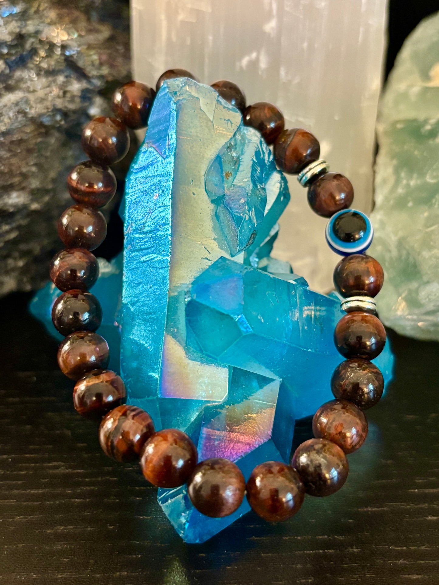 Pulseras de Cuentas Estilo Ojo Turco – Protección Hecha a Mano con Piedras Naturales
