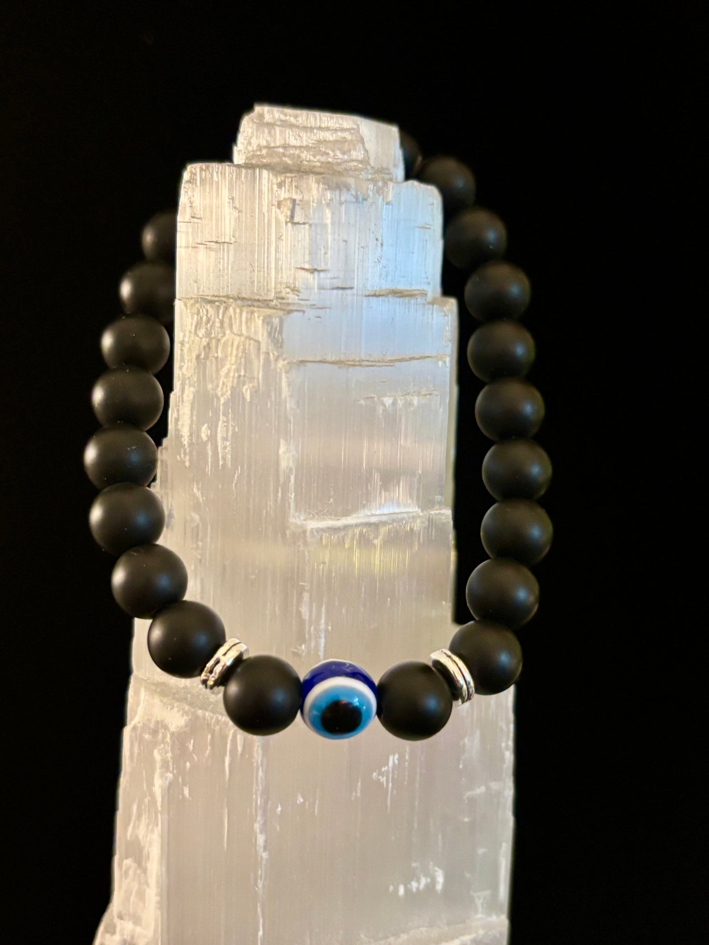 Pulseras de Cuentas Estilo Ojo Turco – Protección Hecha a Mano con Piedras Naturales