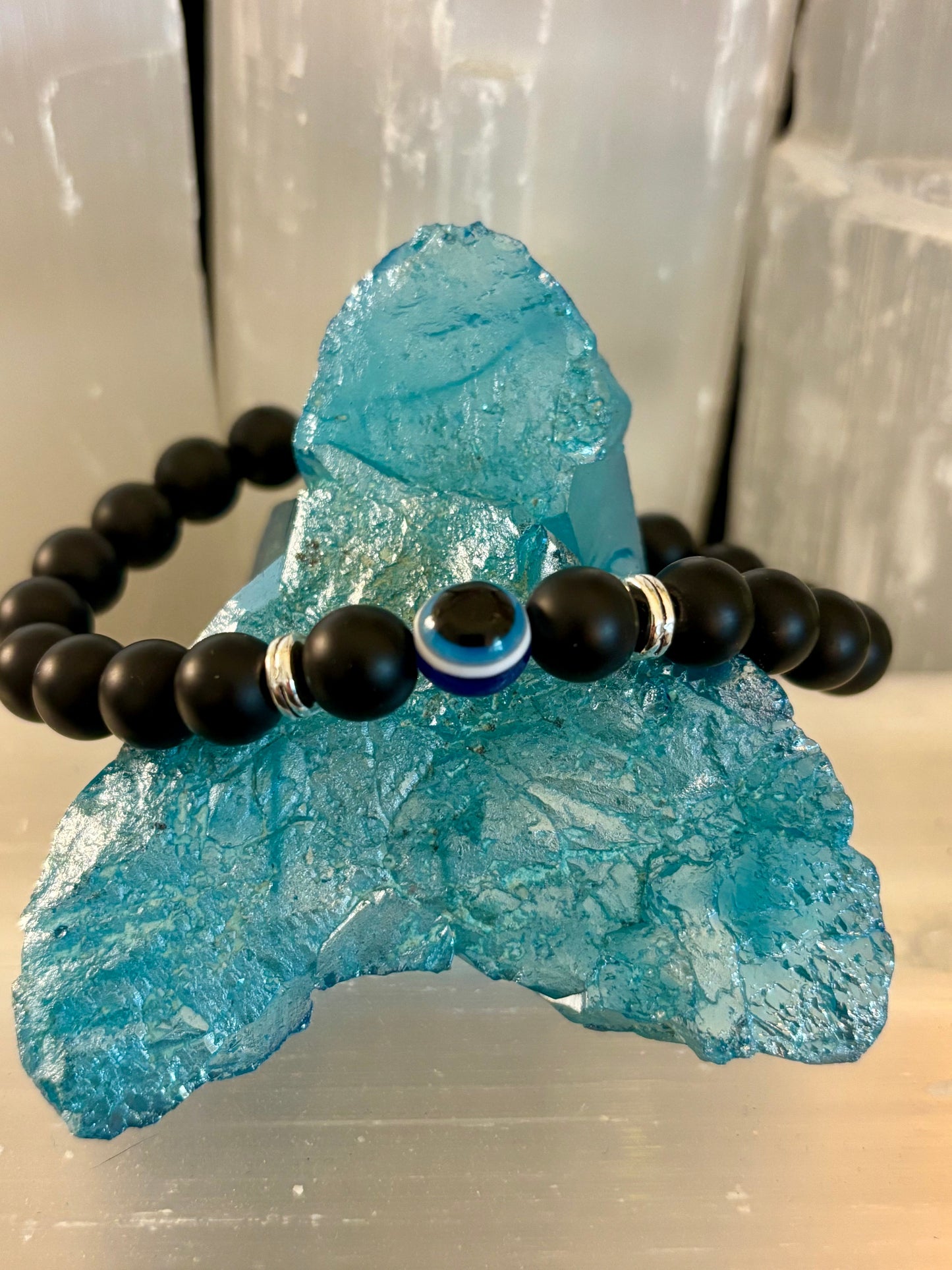 Pulseras de Cuentas Estilo Ojo Turco – Protección Hecha a Mano con Piedras Naturales