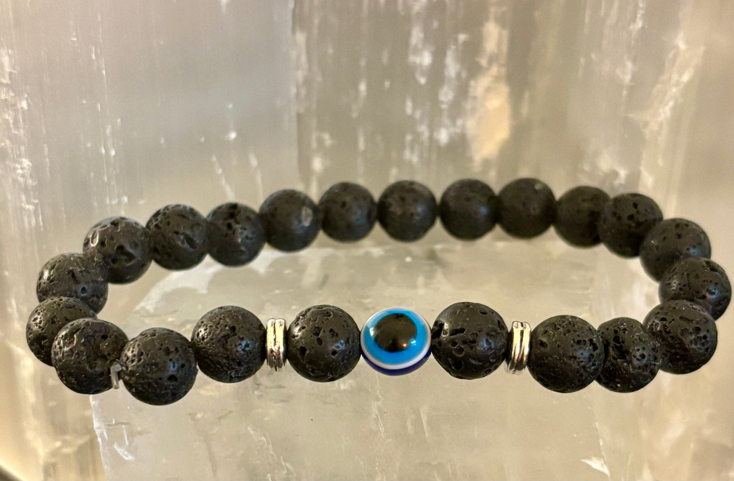 Pulseras de Cuentas Estilo Ojo Turco – Protección Hecha a Mano con Piedras Naturales