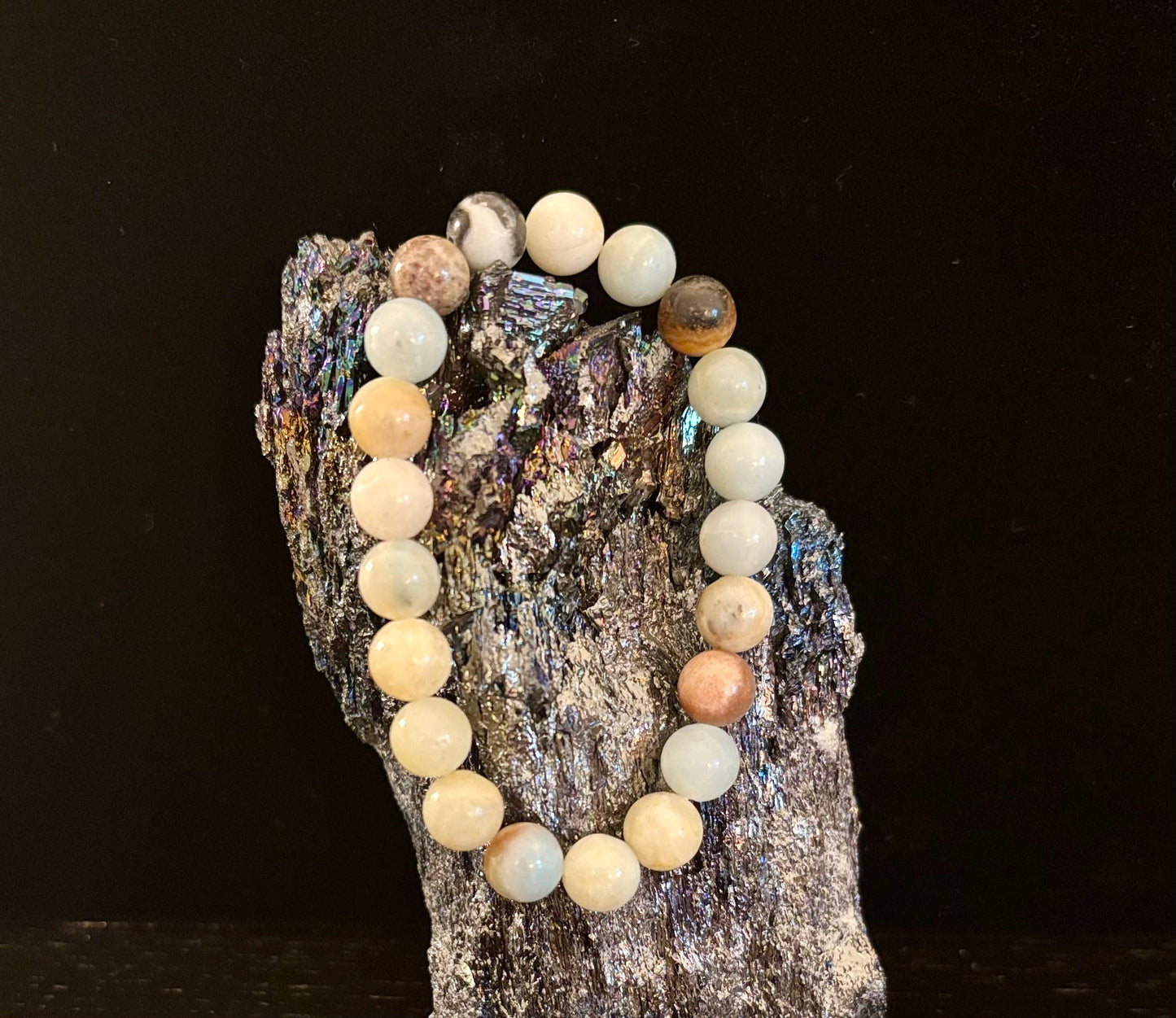 Pulsera de Amazonita – Energía tranquila y costera en cada cuenta