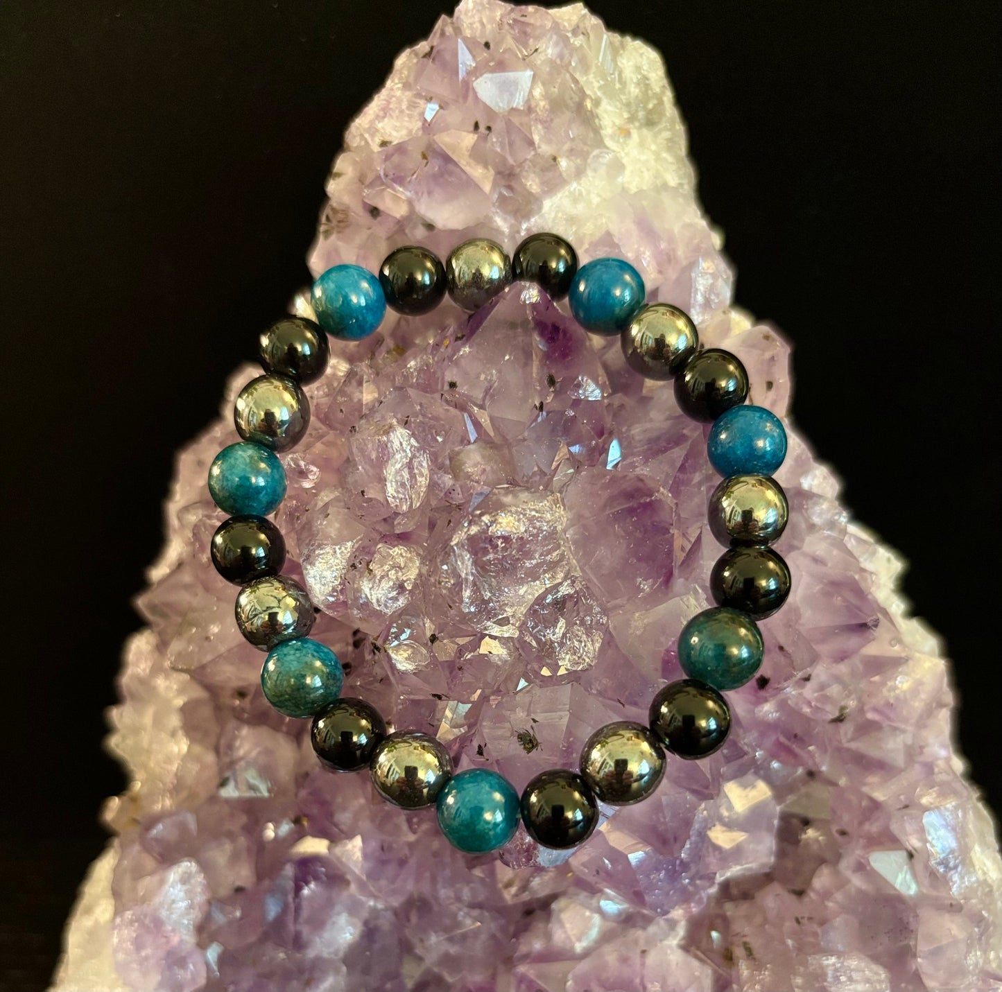 Pulsera de triple protección - Ojo de tigre azul, Obsidiana negra, Hematita