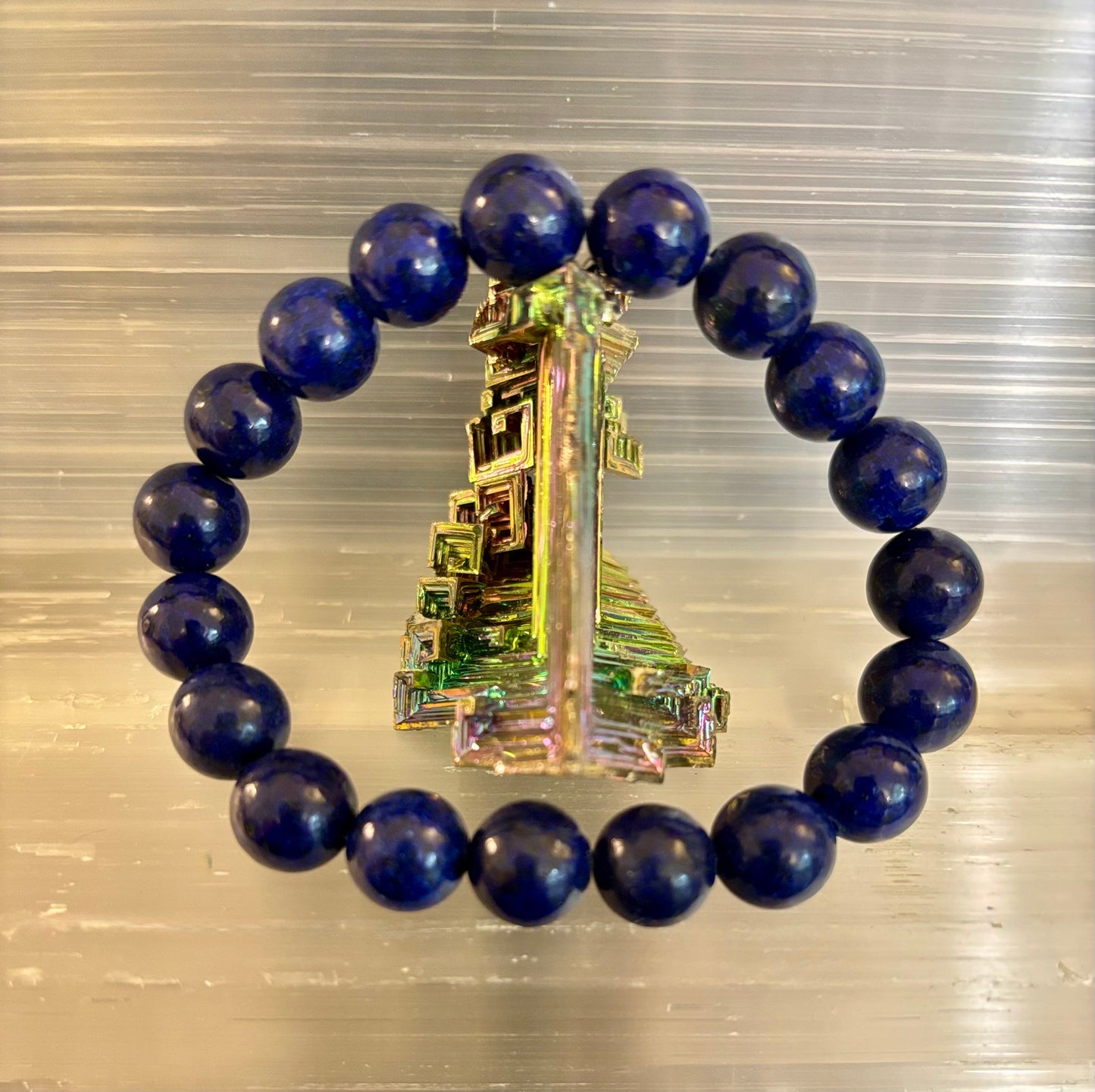 Pulsera Curativa de Lapislázuli – Sabiduría, Verdad y Fuerza Interior
