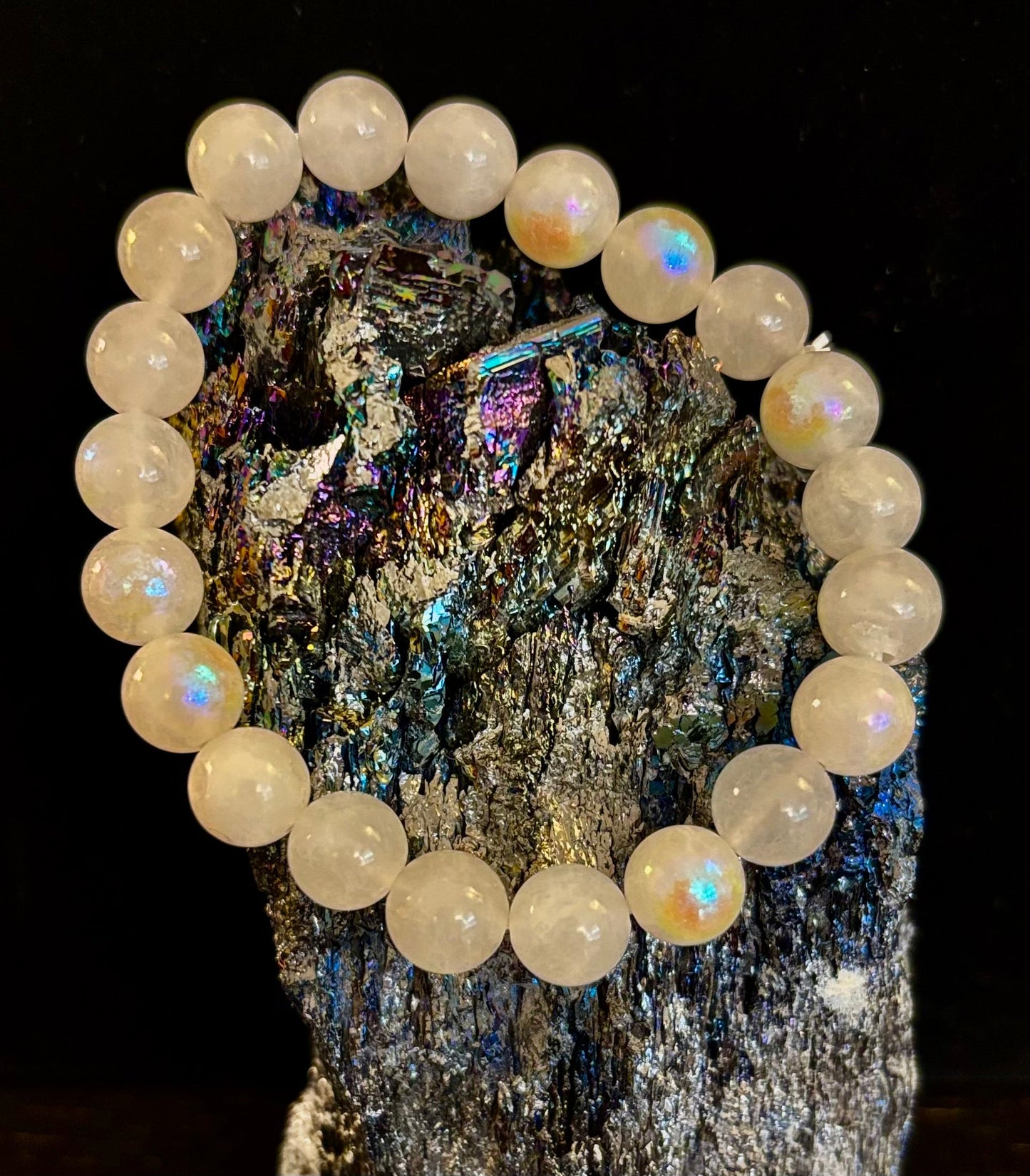 Pulsera de Cuentas de Piedra Lunar