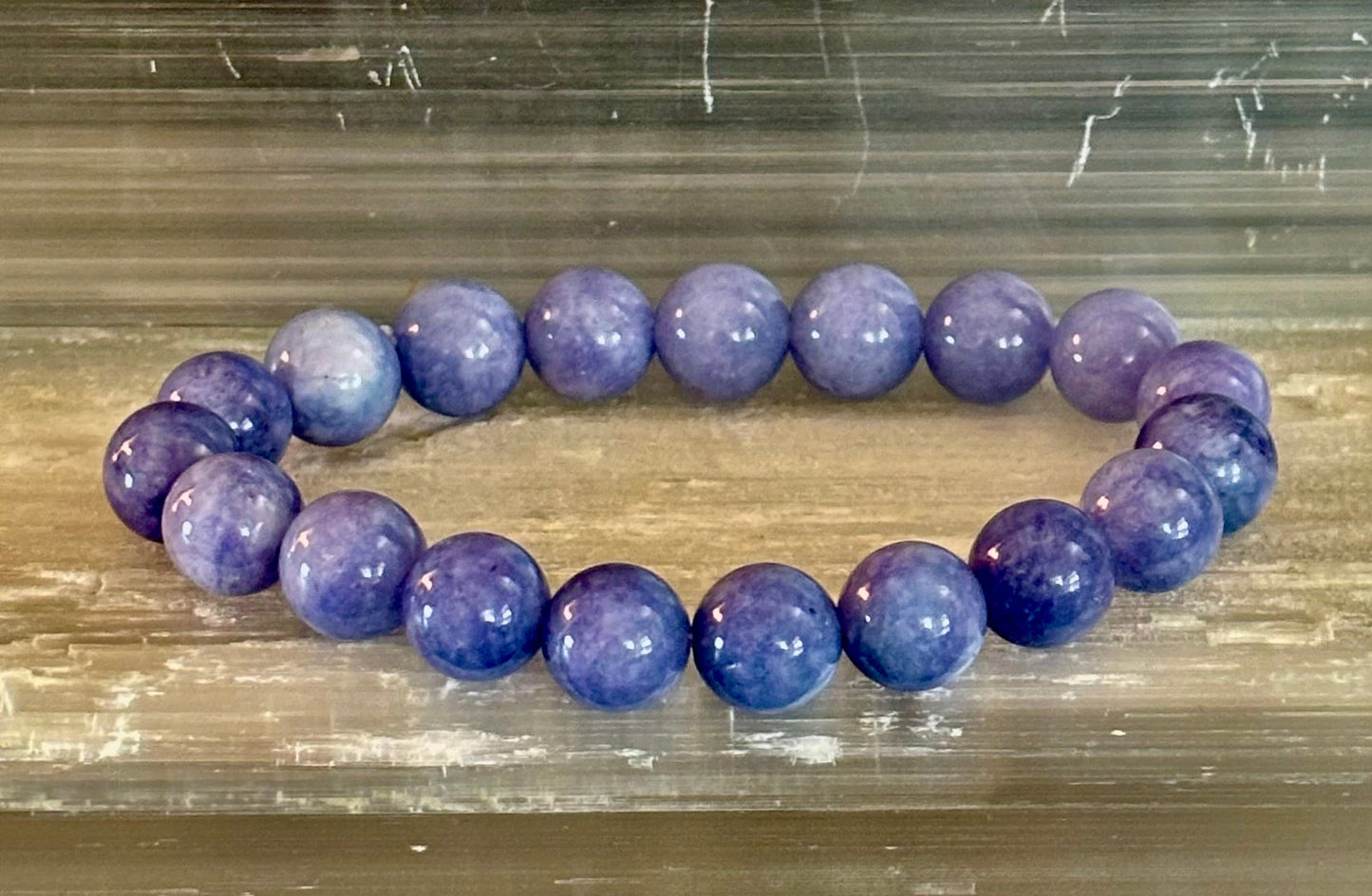 Pulsera de Ágata de Encaje Azul – Pulsera de Piedras Naturales para Aliviar la Ansiedad y Aportar Calma (Muñecas Medianas)