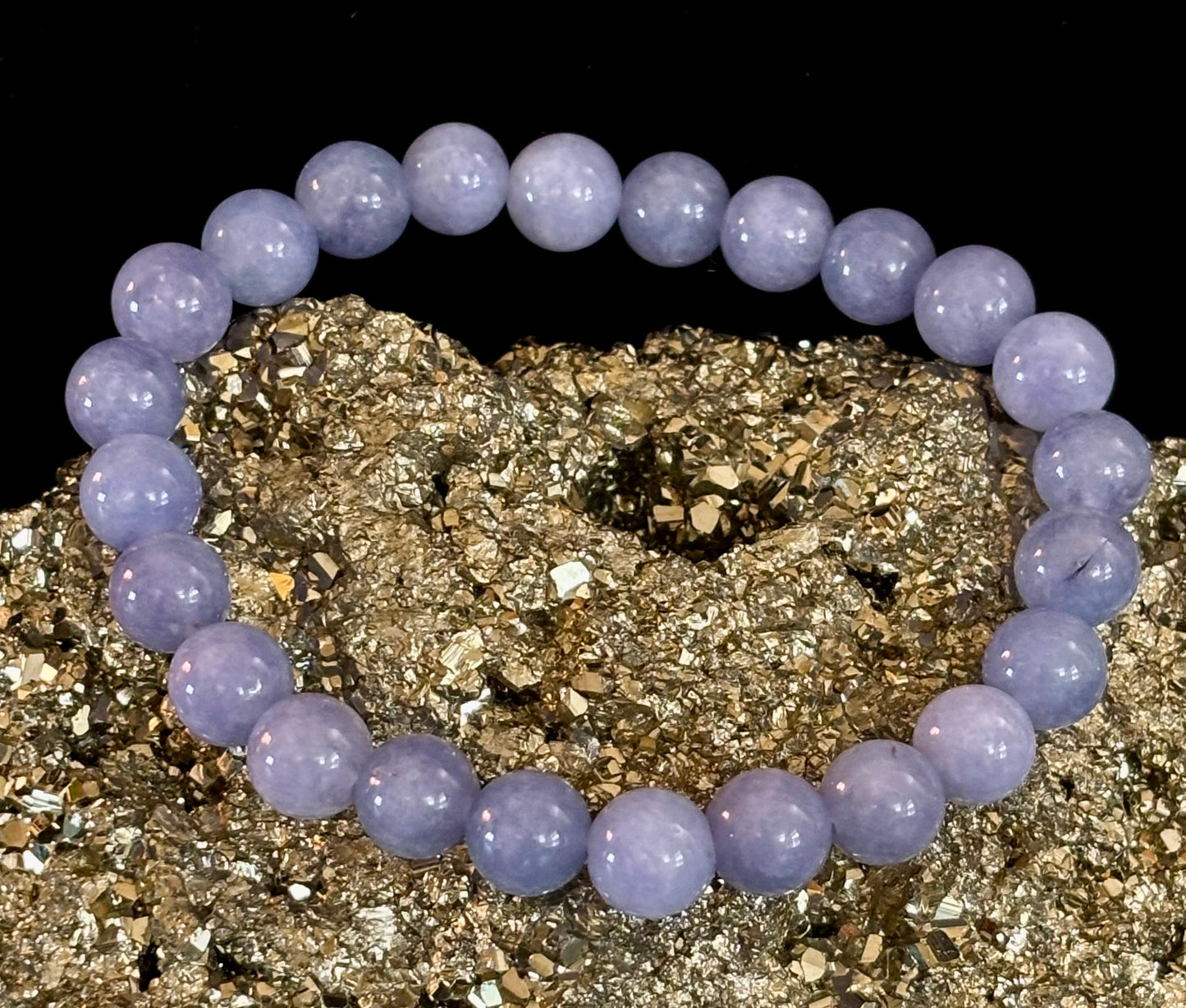Pulsera de Ágata de Encaje Azul – Pulsera de Piedras Naturales para Aliviar la Ansiedad y Aportar Calma (Muñecas Medianas)