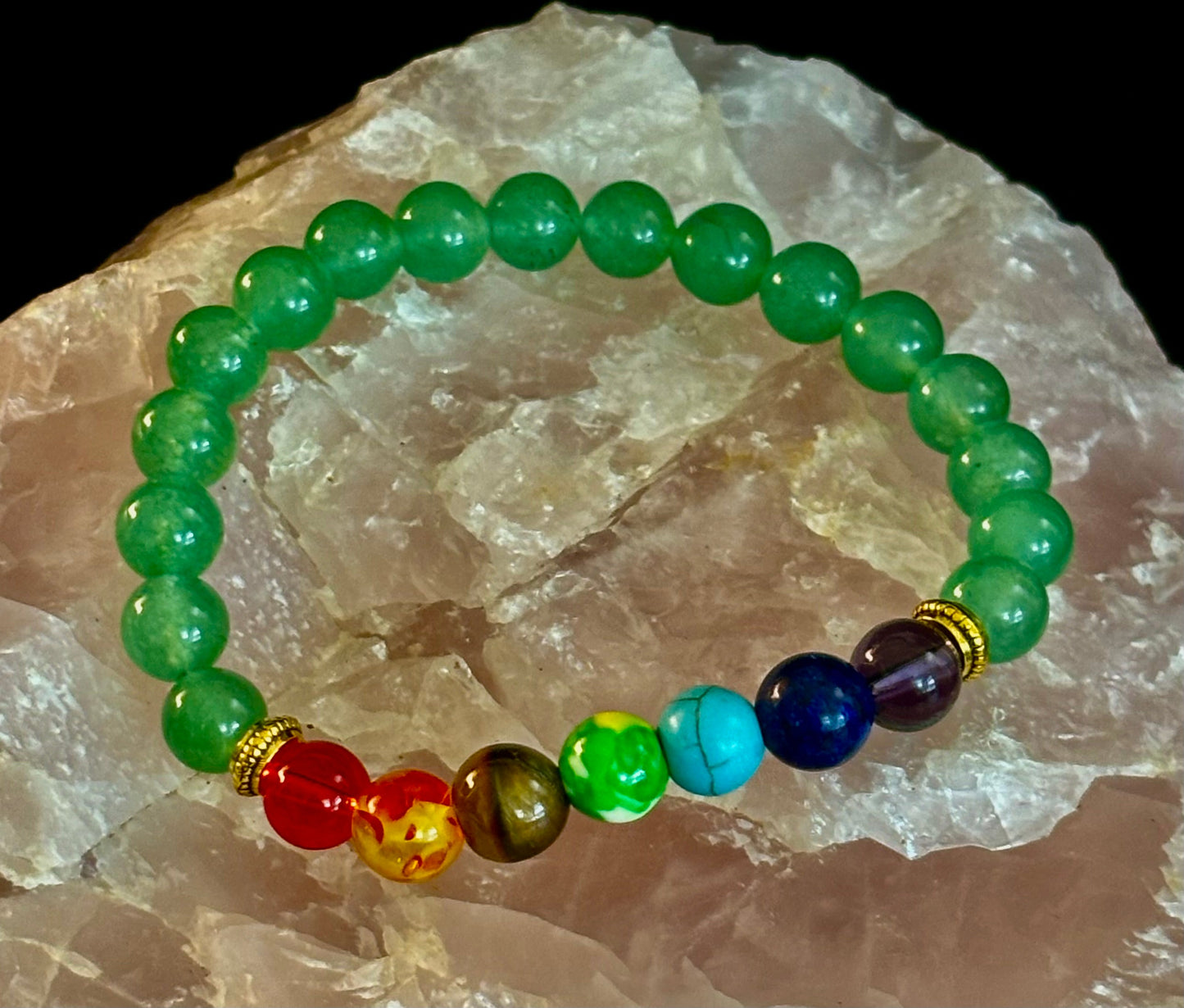 Pulsera Curativa de Chakra y Aventurina Verde
