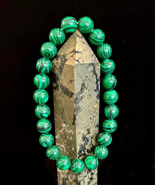 Pulsera de Cuentas de Malaquita – Transformación y Protección