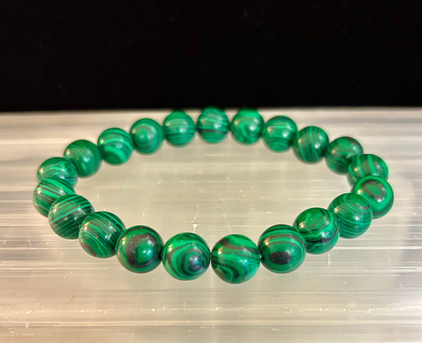 Pulsera de Cuentas de Malaquita – Transformación y Protección