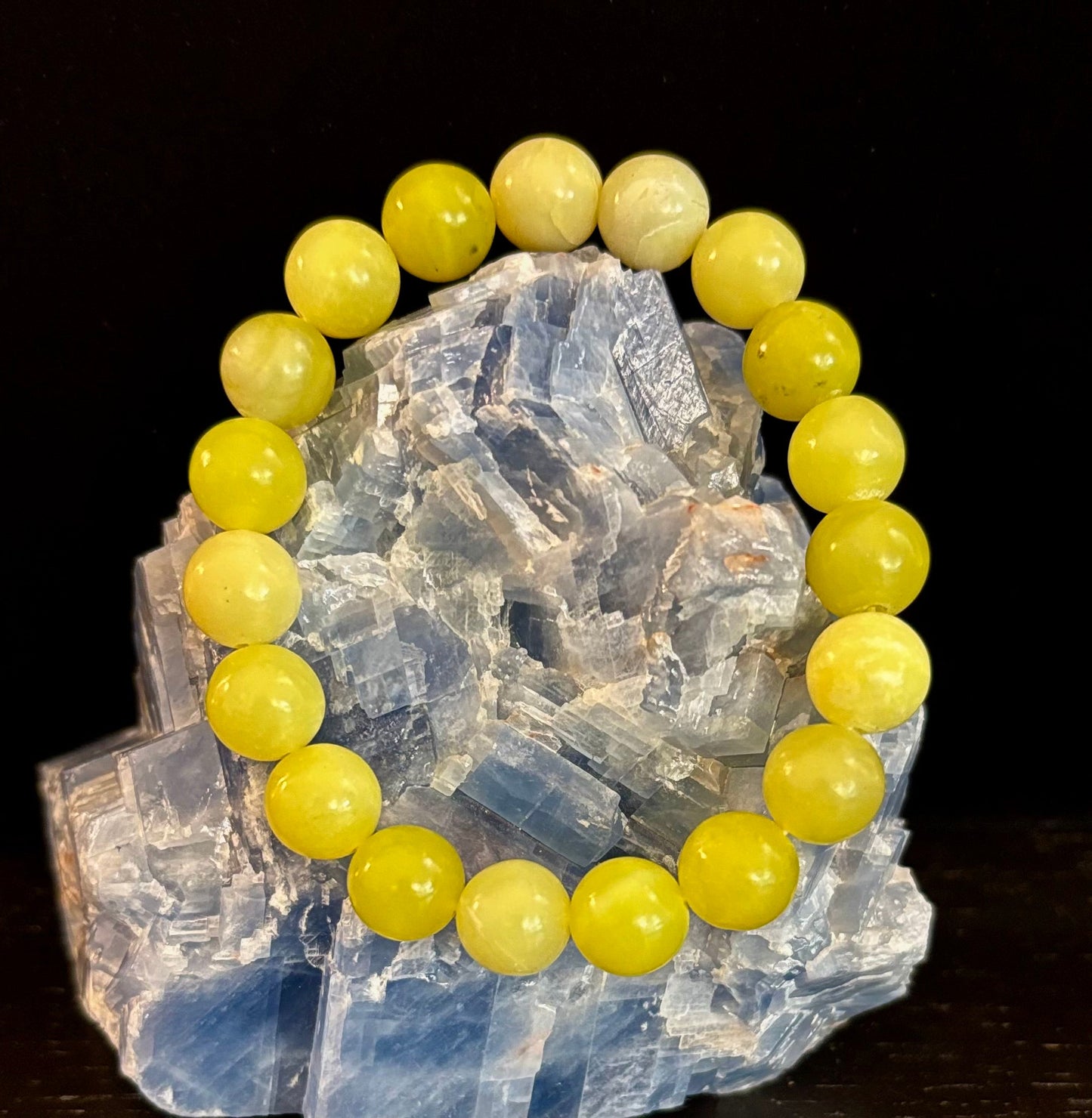 Pulsera de Cuentas de Jade Limón 8mm y 10mm – Joyas de Alegría, Abundancia y Energía Positiva con Infusión de Reiki