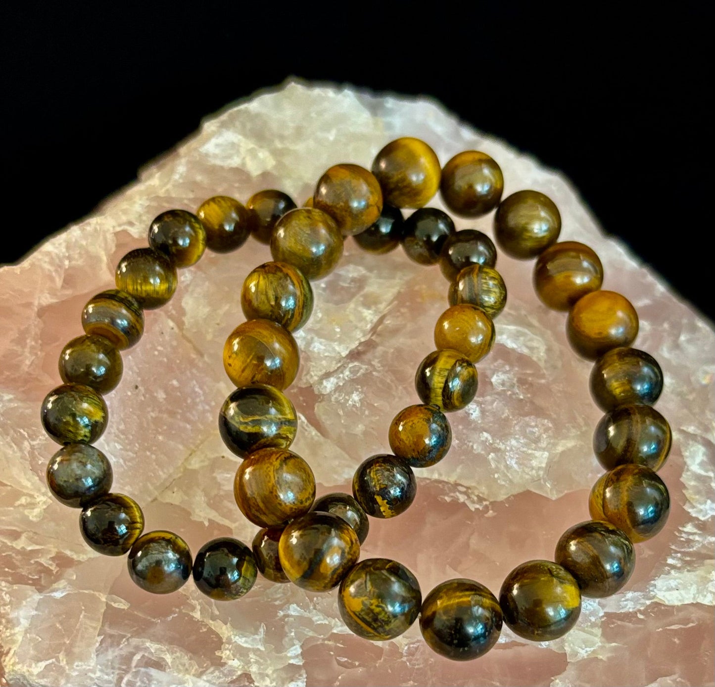 Pulsera de cuentas Ojo de Tigre natural – Piedra del Poder Personal