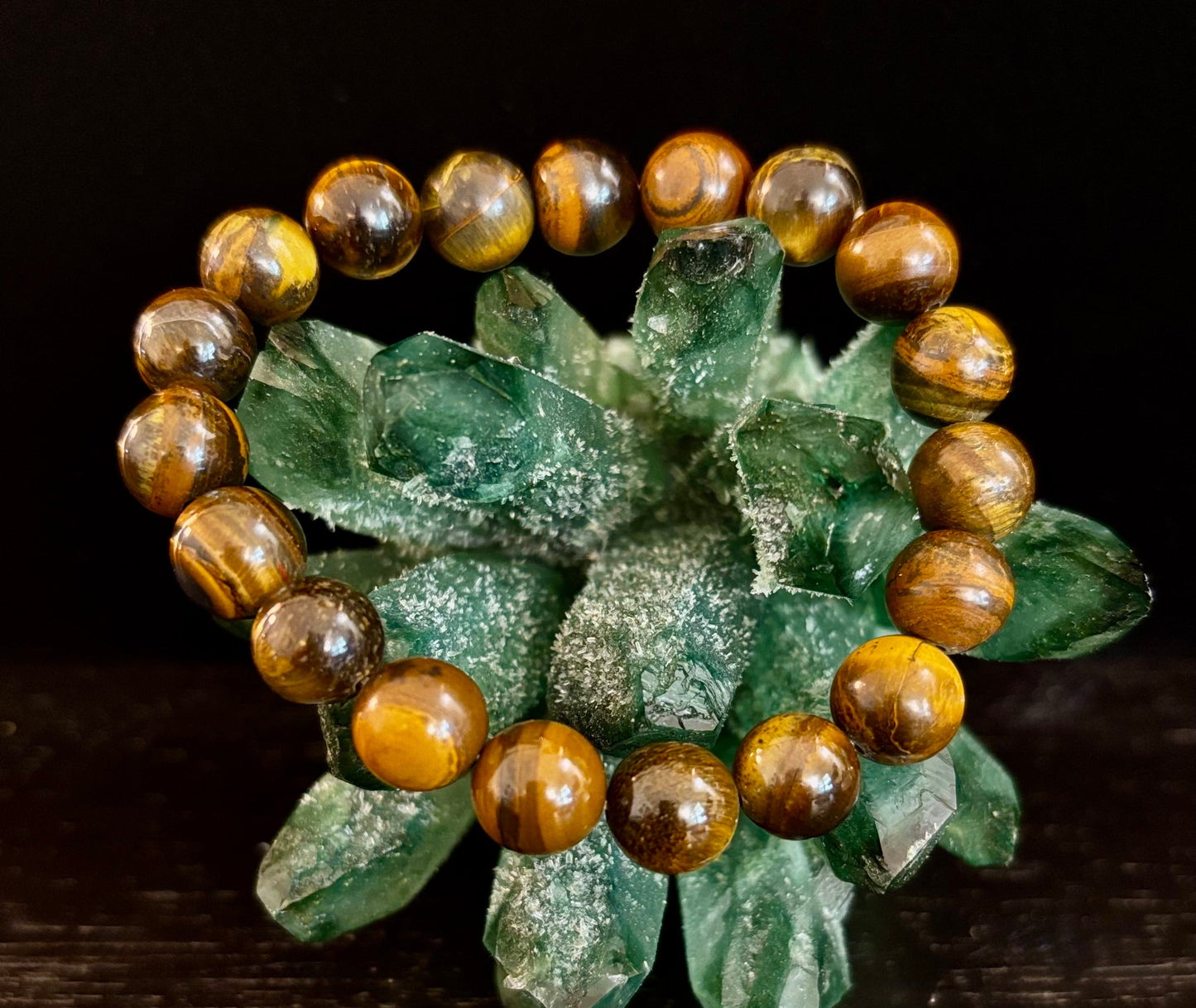 Pulsera de cuentas Ojo de Tigre natural – Piedra del Poder Personal