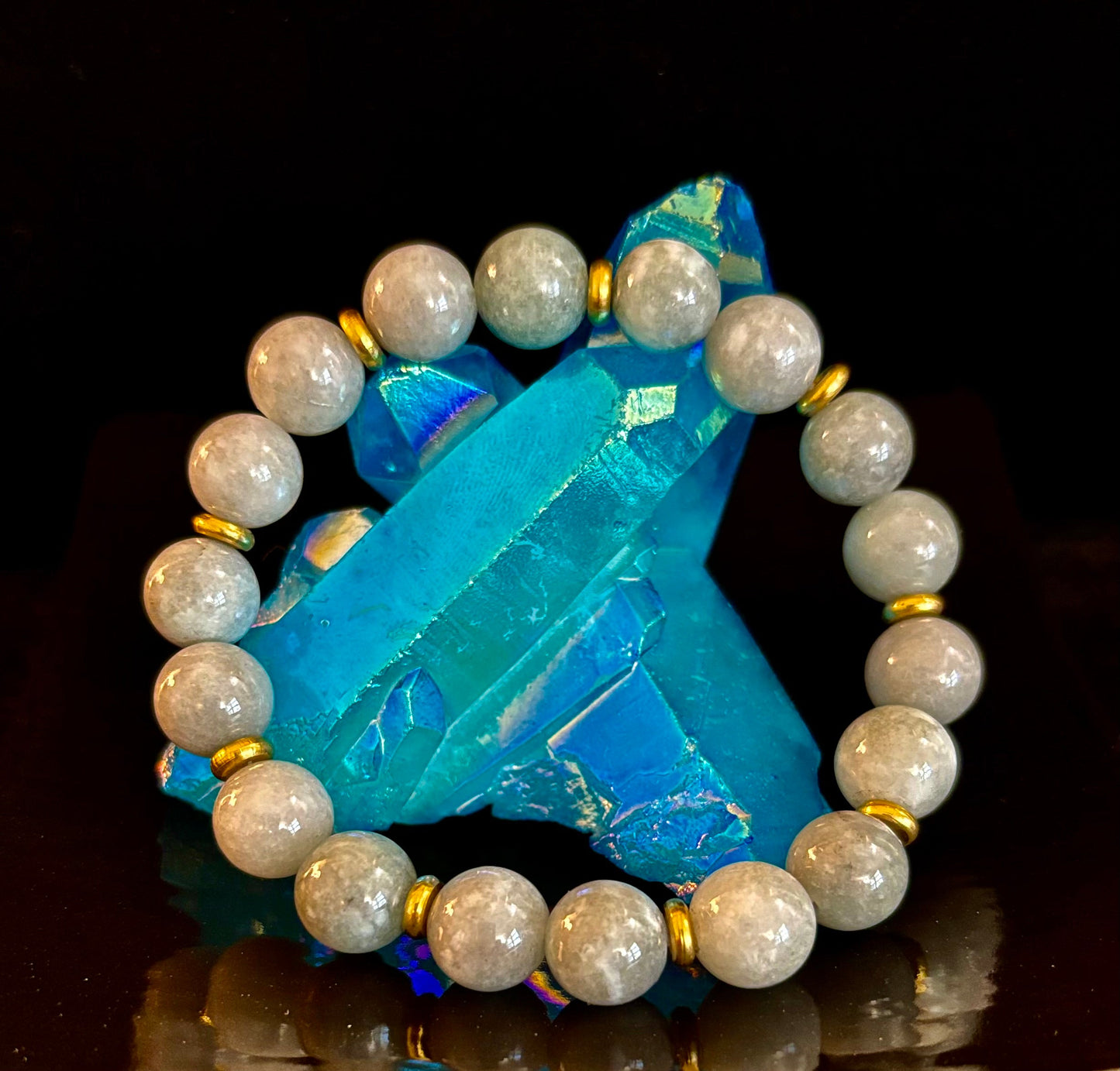 Pulsera de aventura Zen Jade – Jade natural de 10 mm para muñecas grandes