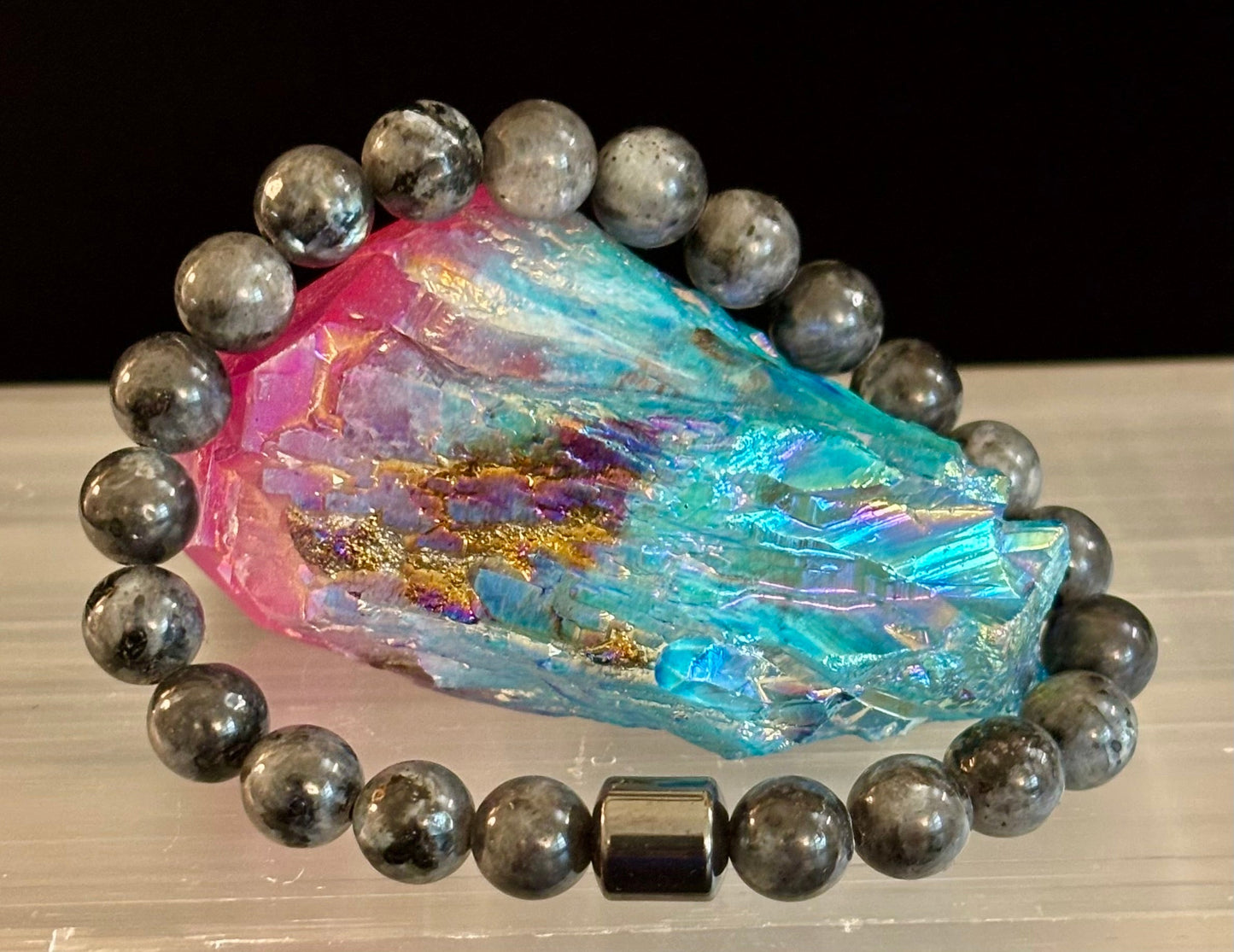 Colección Energía Terrestre – 6 opciones - Pulseras de piedra natural y cuentas magnéticas para muñecas medianas a grandes
