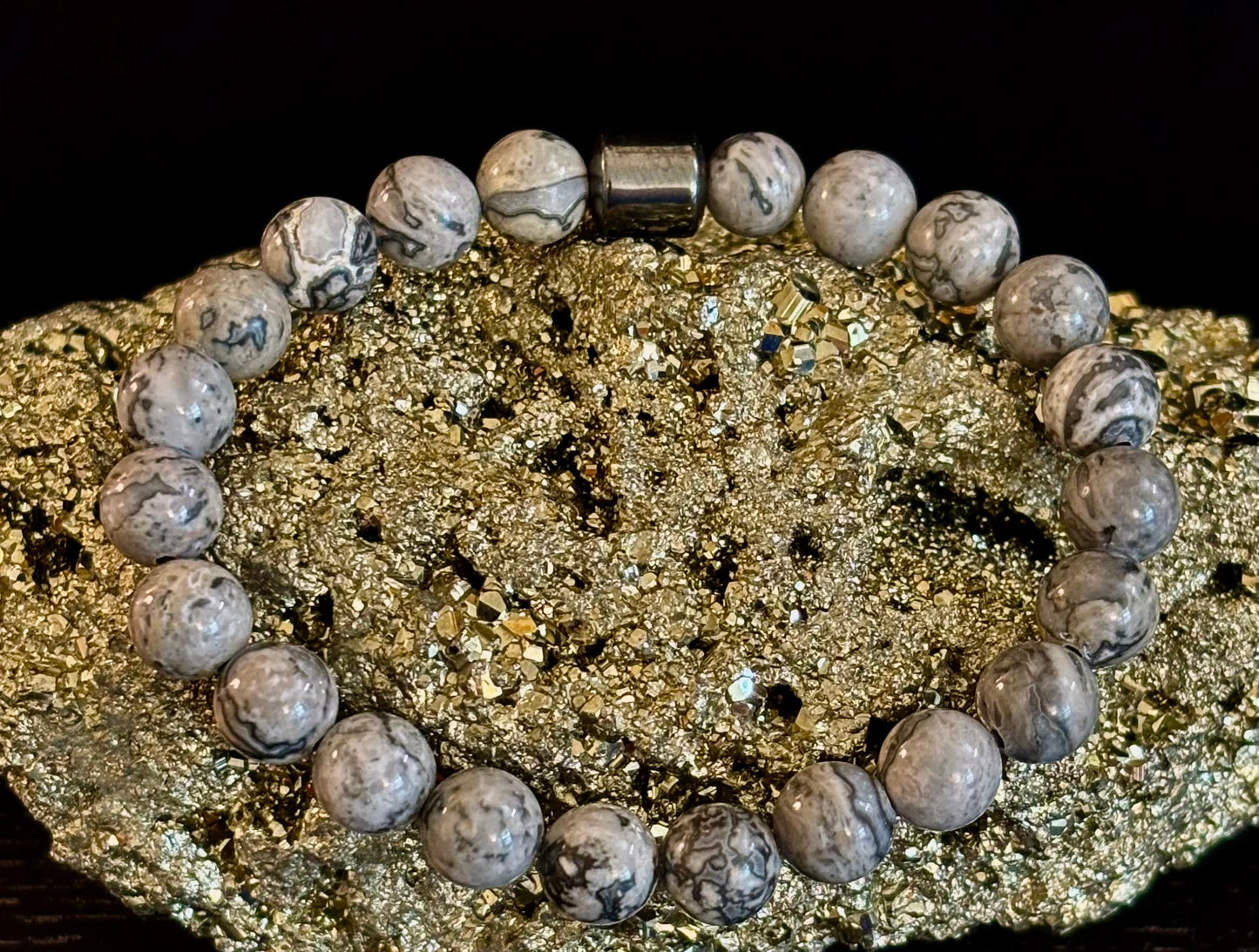 Colección Energía Terrestre – 6 opciones - Pulseras de piedra natural y cuentas magnéticas para muñecas medianas a grandes