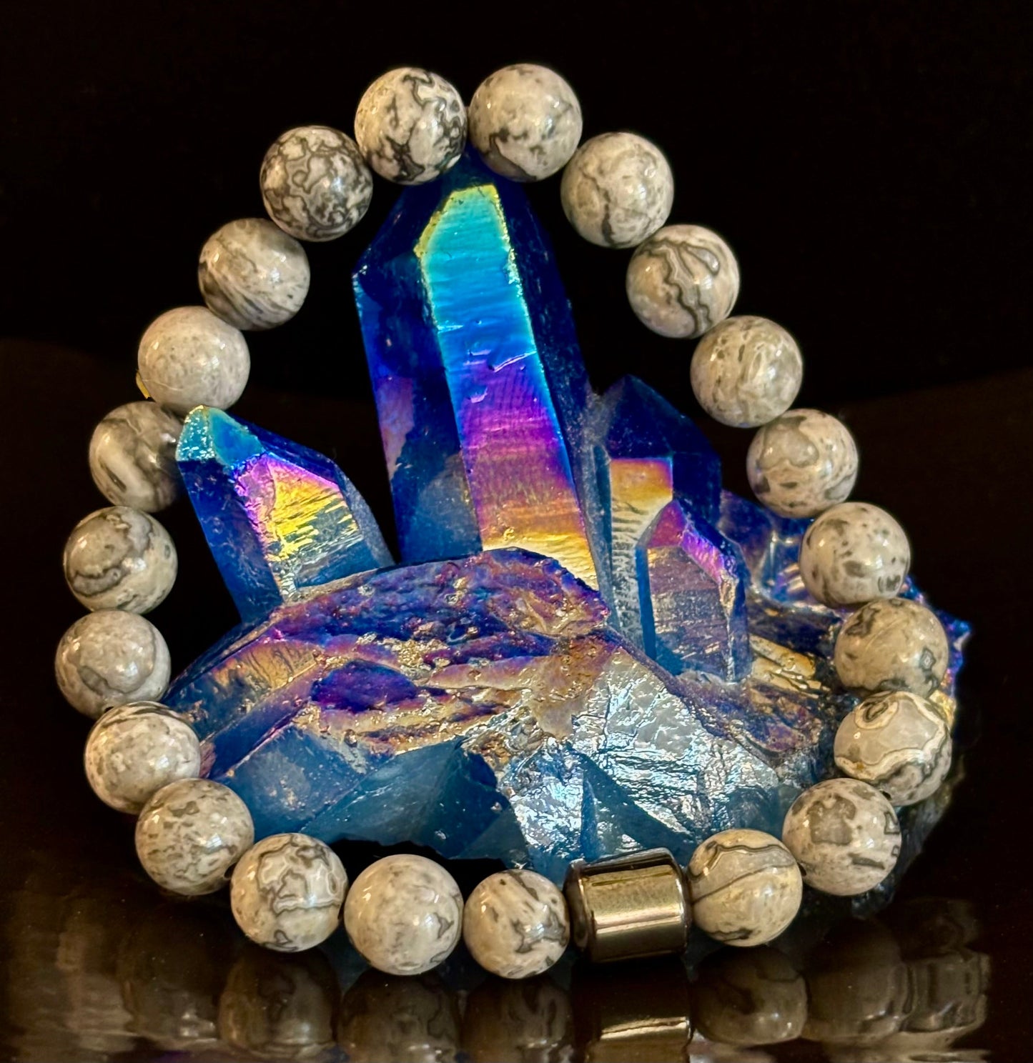 Colección Energía Terrestre – 6 opciones - Pulseras de piedra natural y cuentas magnéticas para muñecas medianas a grandes