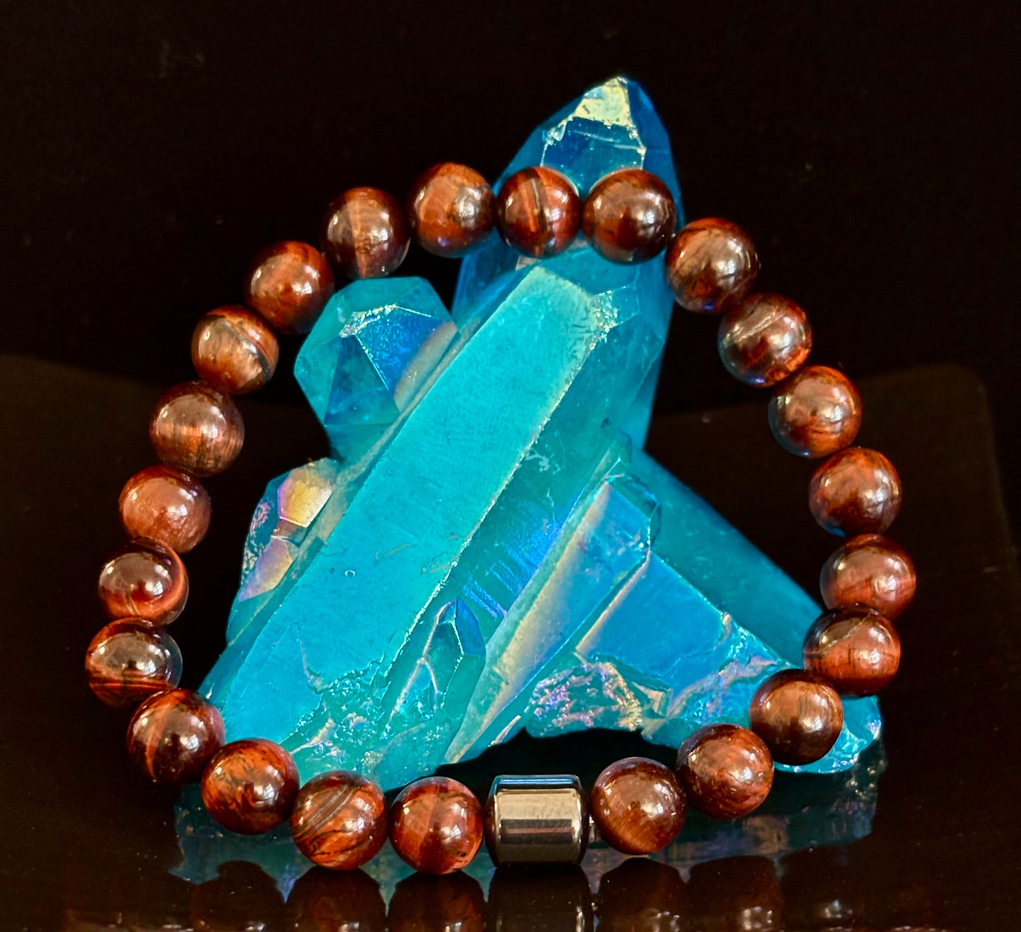 Colección Energía Terrestre – 6 opciones - Pulseras de piedra natural y cuentas magnéticas para muñecas medianas a grandes