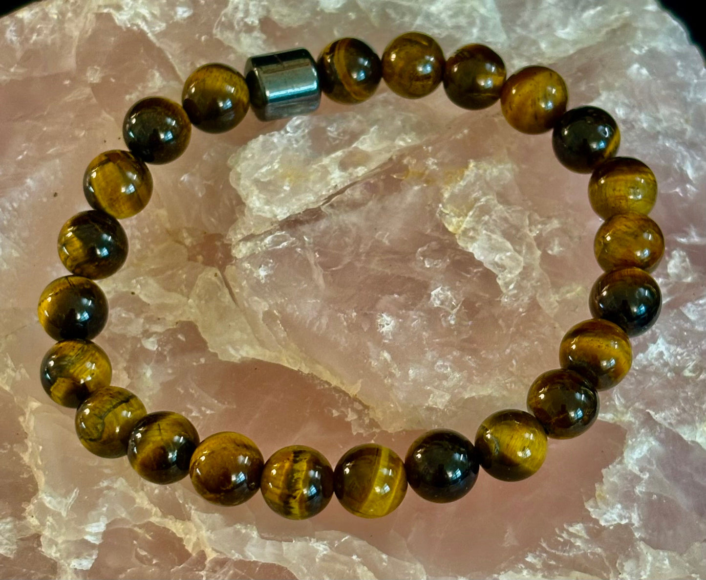 Colección Energía Terrestre – 6 opciones - Pulseras de piedra natural y cuentas magnéticas para muñecas medianas a grandes