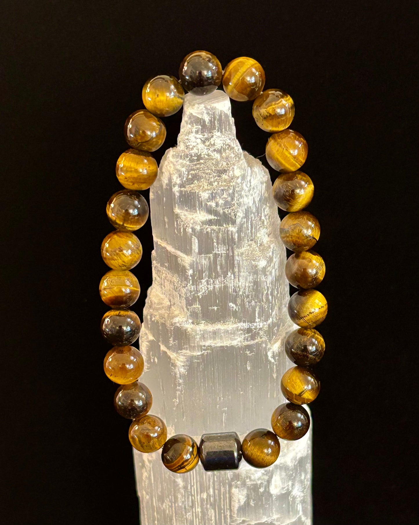 Colección Energía Terrestre – 6 opciones - Pulseras de piedra natural y cuentas magnéticas para muñecas medianas a grandes