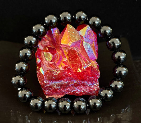 Pulsera de Obsidiana Negra con Cuentas - Enraizamiento, Protección y Paz Interior