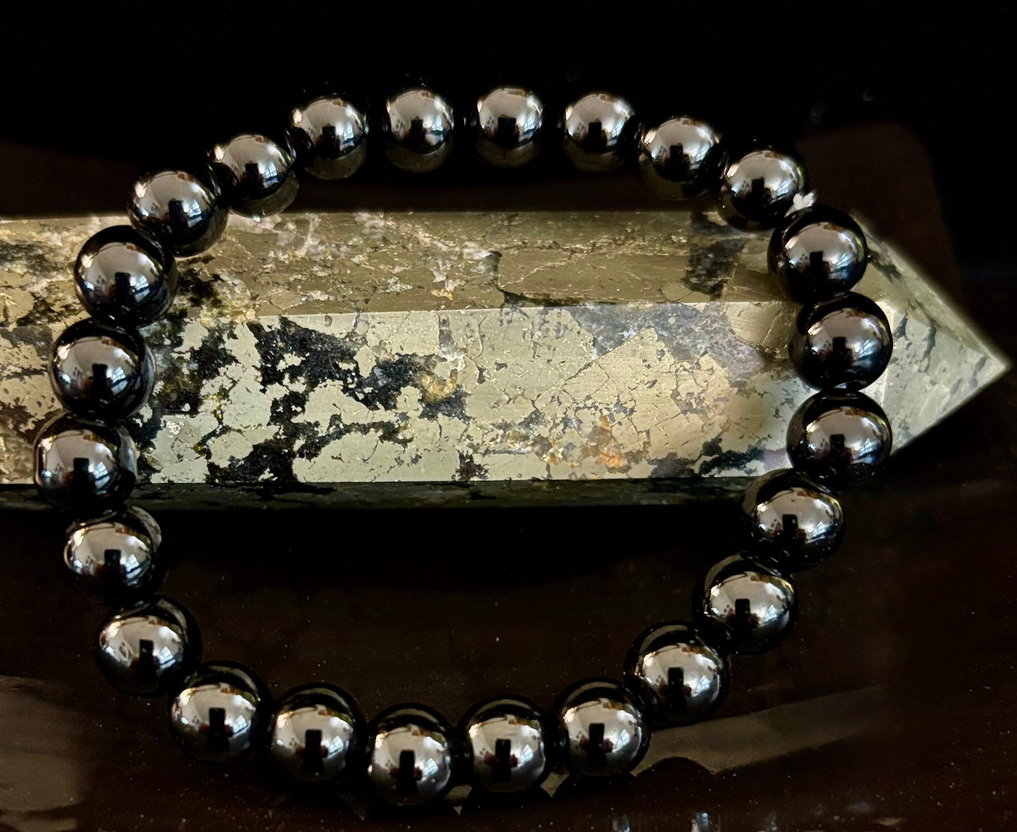 Pulsera de Obsidiana Negra con Cuentas - Enraizamiento, Protección y Paz Interior