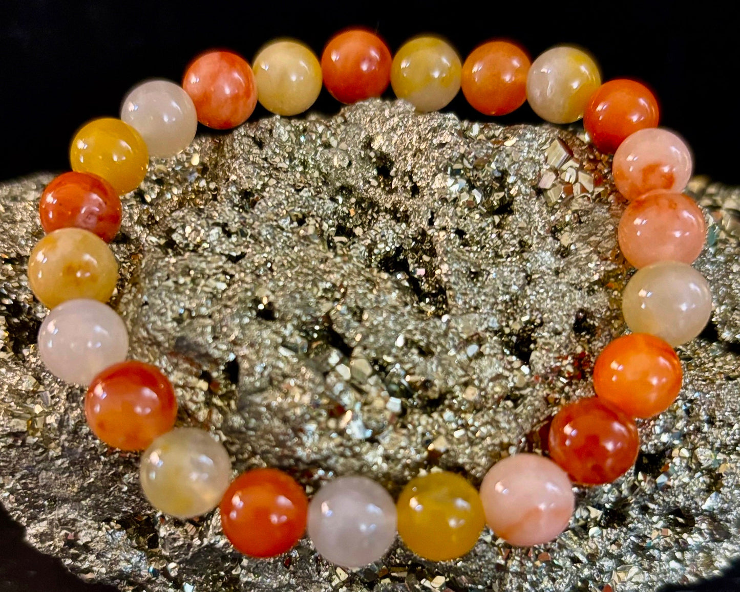 Pulsera de Aventurina Roja – Confianza, Creatividad y Energía Conectada a Tierra (Muñecas Medianas a Grandes)
