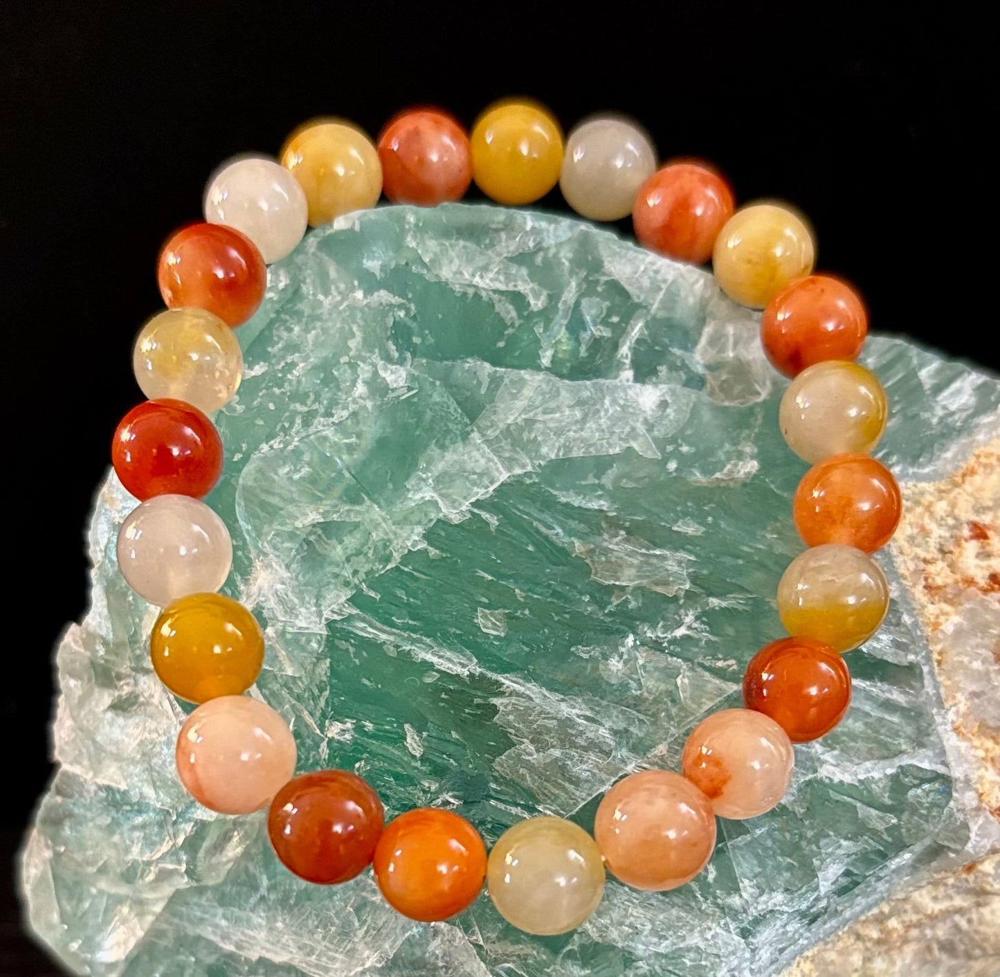 Pulsera de Aventurina Roja – Confianza, Creatividad y Energía Conectada a Tierra (Muñecas Medianas a Grandes)