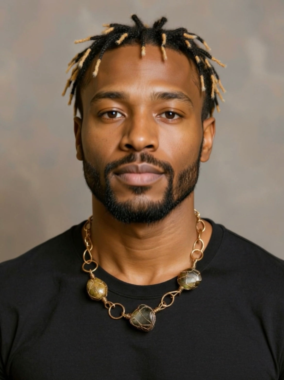 Custom Tiger's Eye Chunky Link Neck Jewelry