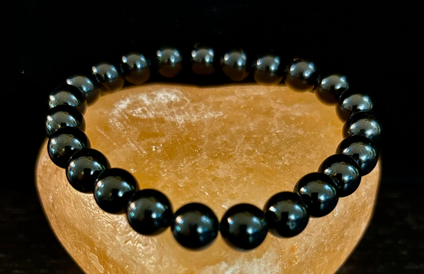 Pulsera de azabache – Limpiador de energía, sanador emocional y protección ligera (muñecas medianas)