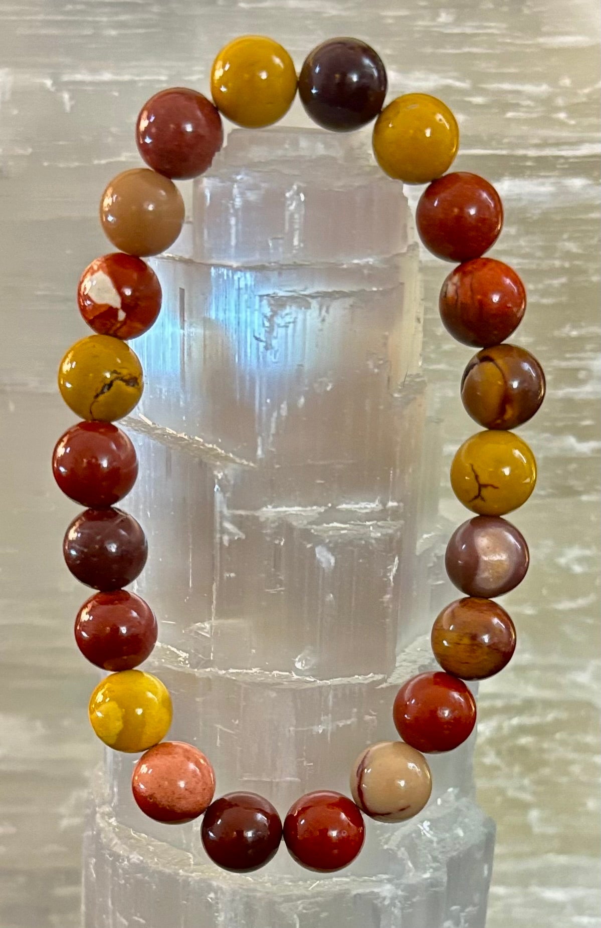 Pulsera de Mookaíta – Fuerza Interior, Energía Anclada y Vitalidad (Muñecas Medianas-Grandes)