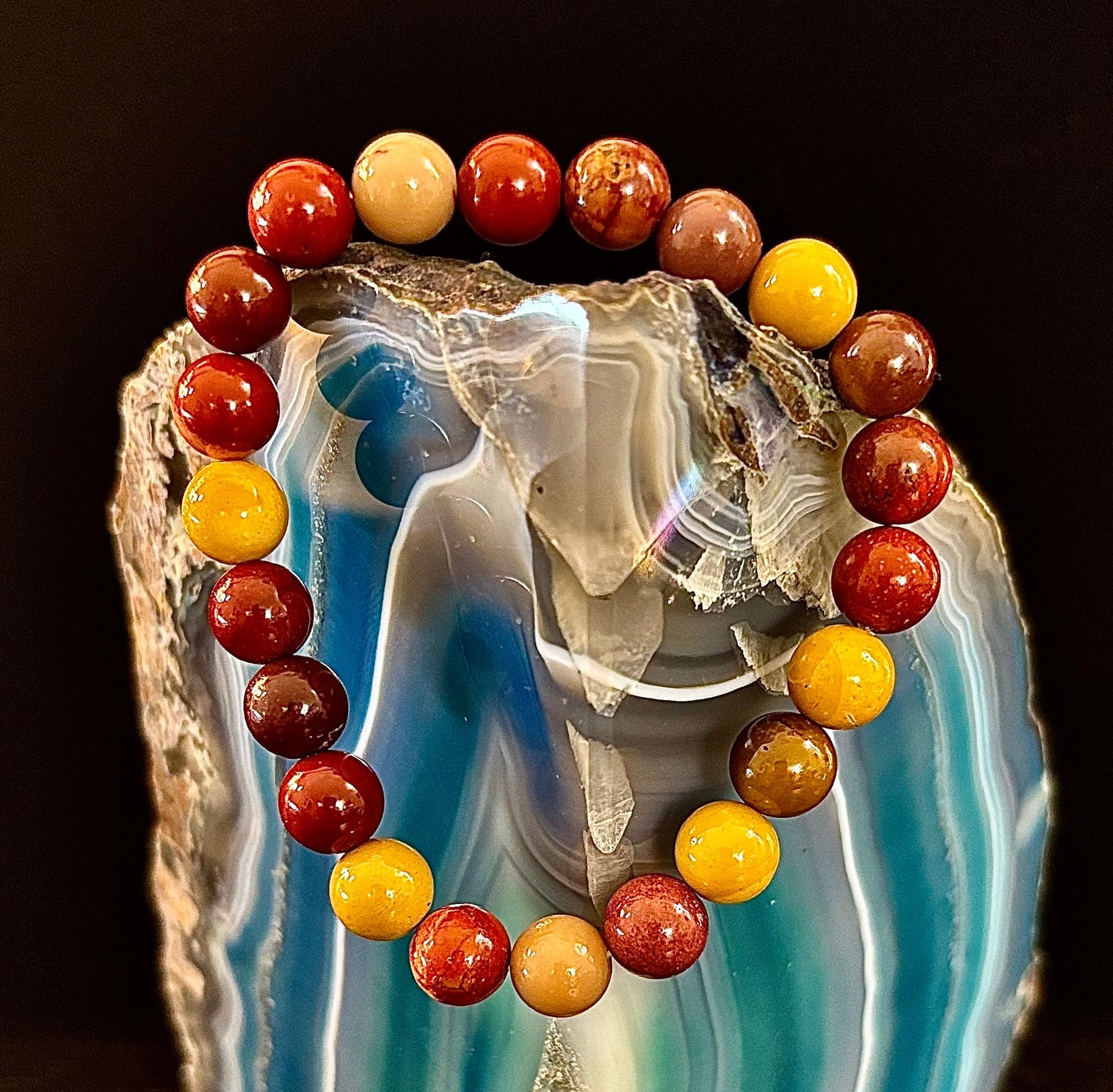 Pulsera de Mookaíta – Fuerza Interior, Energía Anclada y Vitalidad (Muñecas Medianas-Grandes)