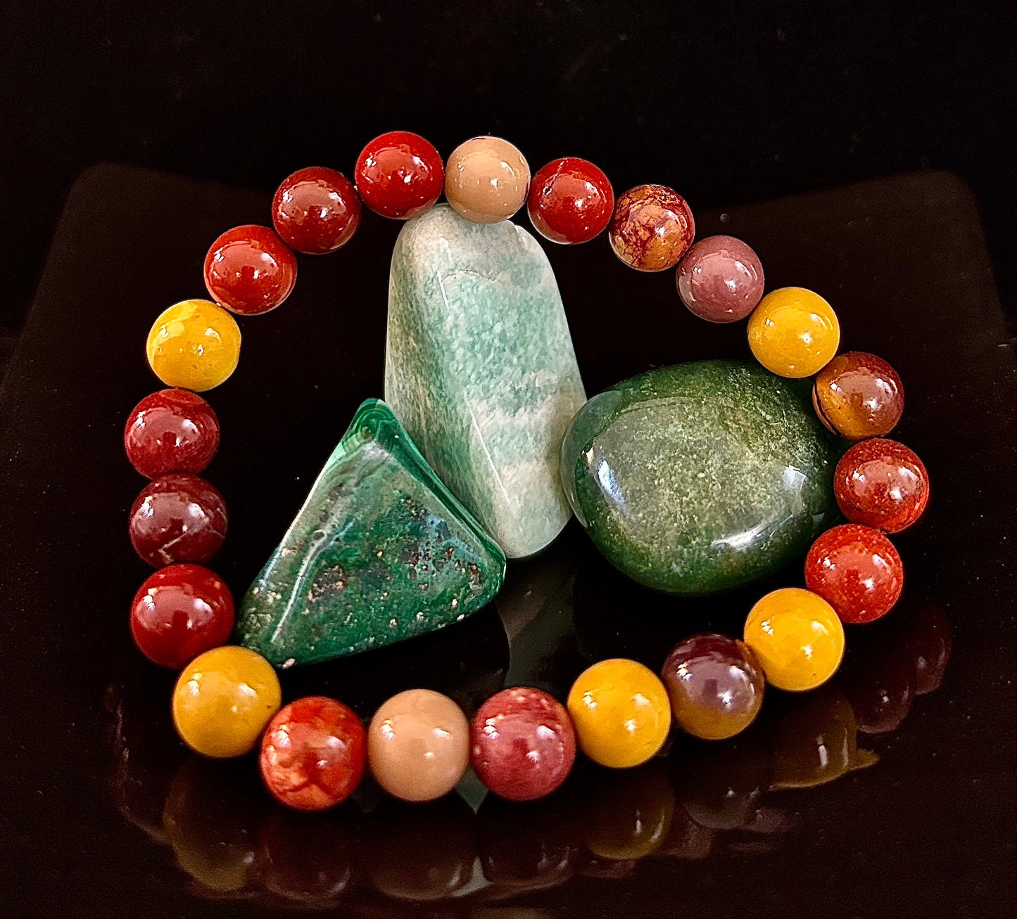 Pulsera de Mookaíta – Fuerza Interior, Energía Anclada y Vitalidad (Muñecas Medianas-Grandes)