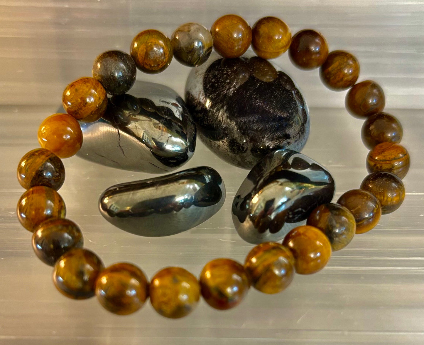 Pulsera de Hierro Tigre – Fuerza, Enfoque y Poder Arraigado (Muñecas Medianas a Grandes)