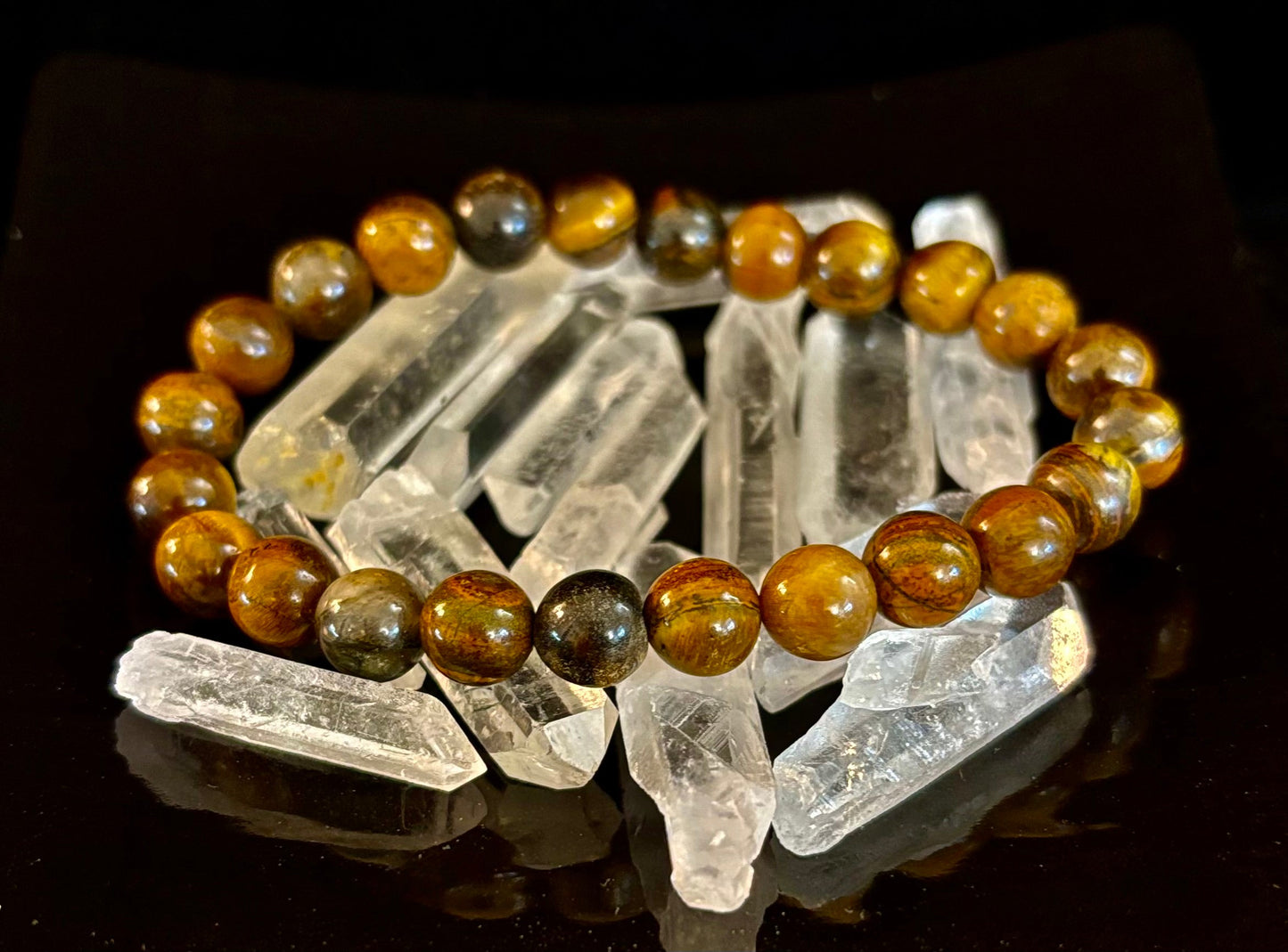 Pulsera de Hierro Tigre – Fuerza, Enfoque y Poder Arraigado (Muñecas Medianas a Grandes)