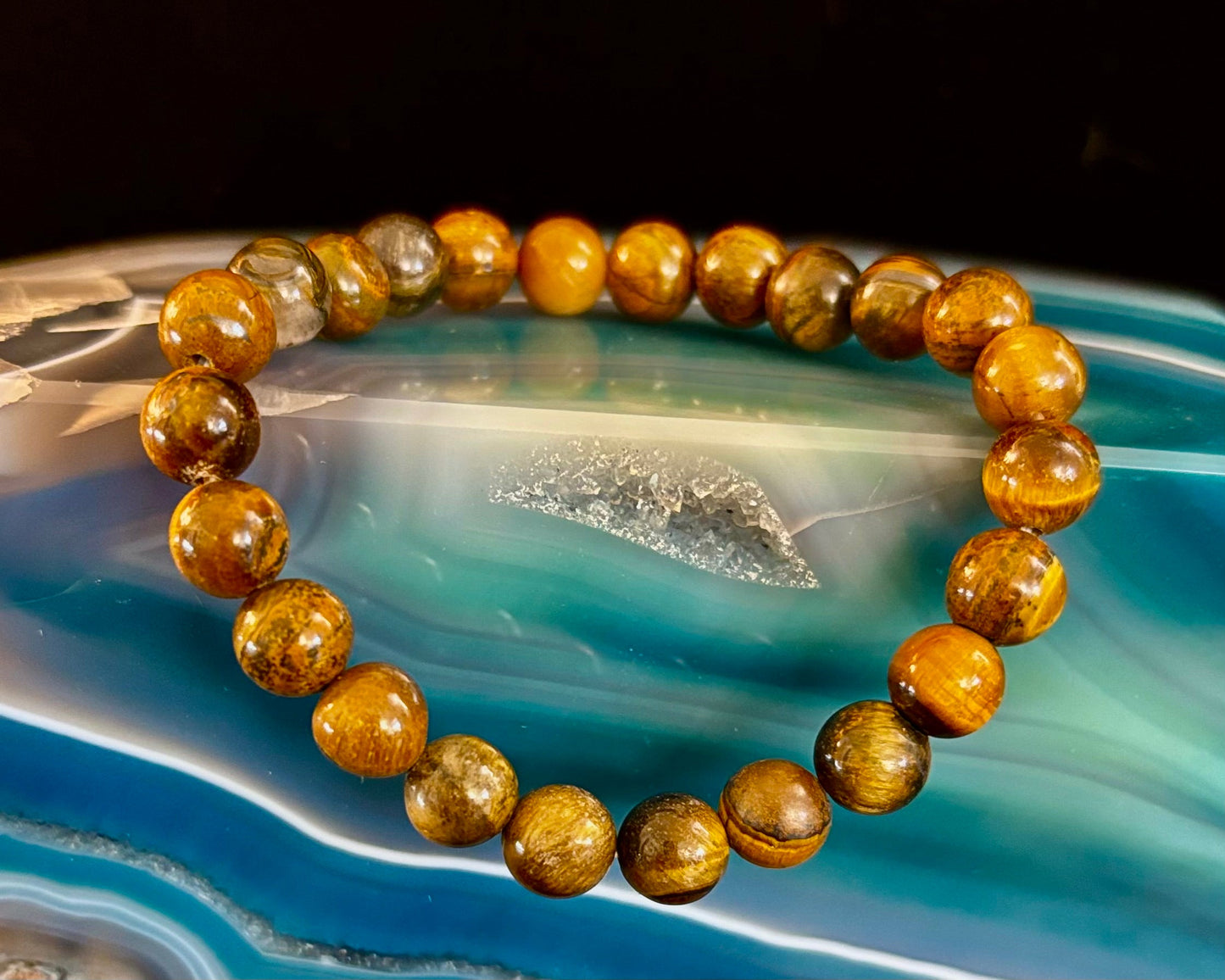 Pulsera de Hierro Tigre – Fuerza, Enfoque y Poder Arraigado (Muñecas Medianas a Grandes)