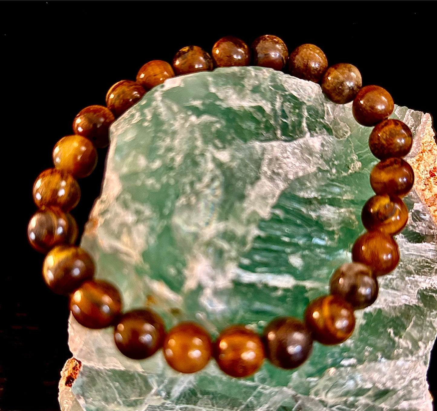 Pulsera de Hierro Tigre – Fuerza, Enfoque y Poder Arraigado (Muñecas Medianas a Grandes)
